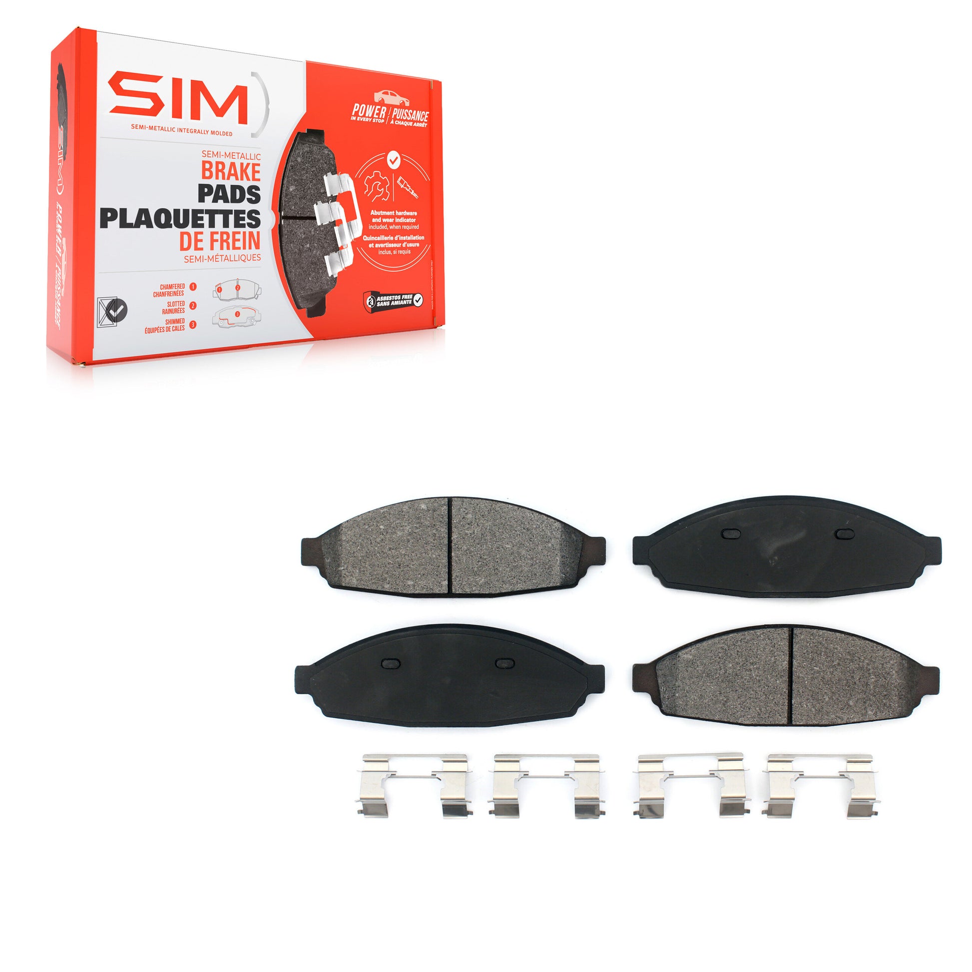 SIM SIM-931 Disc Brake Pad for 2003-2011 Ford Crown Victoria, Lincoln Town Car, Mercury Grand Marquis - Front
