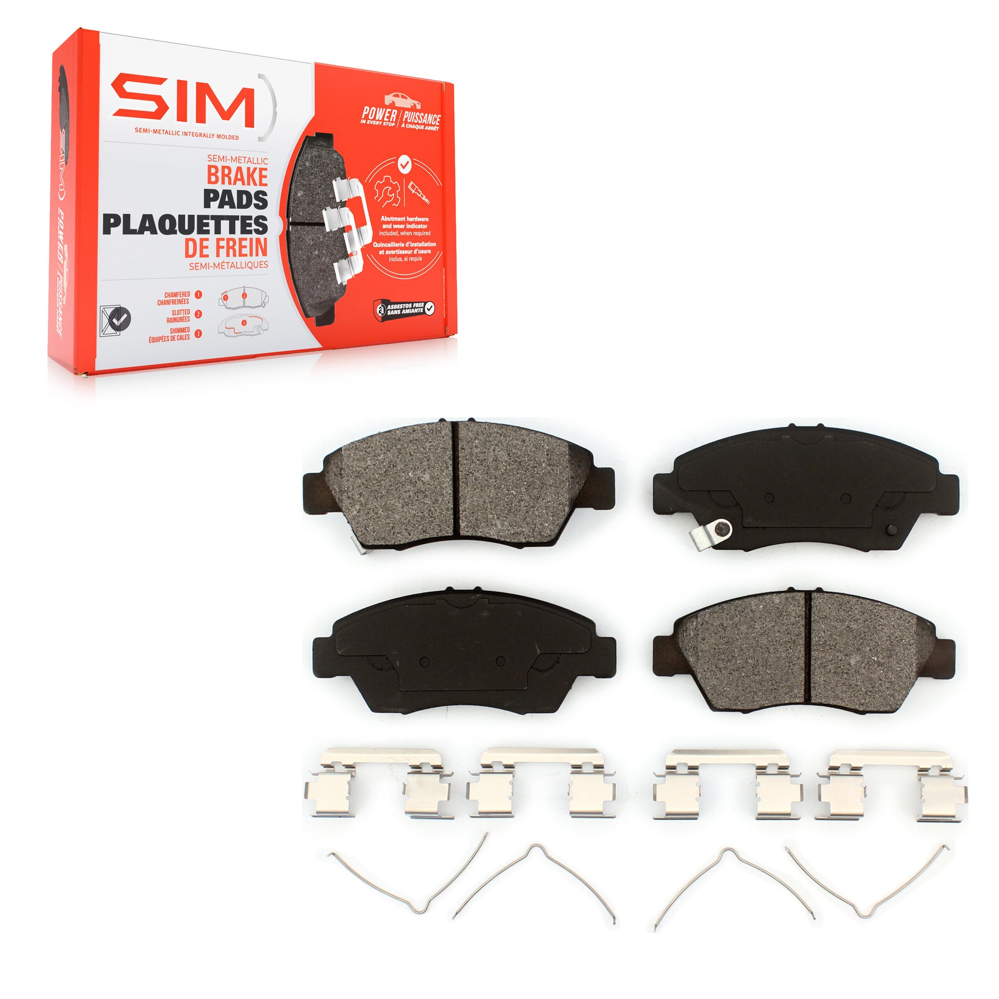 SIM SIM-948 Disc Brake Pad for 1993-2020 Honda Fit, Acura ILX, Honda Civic - Front