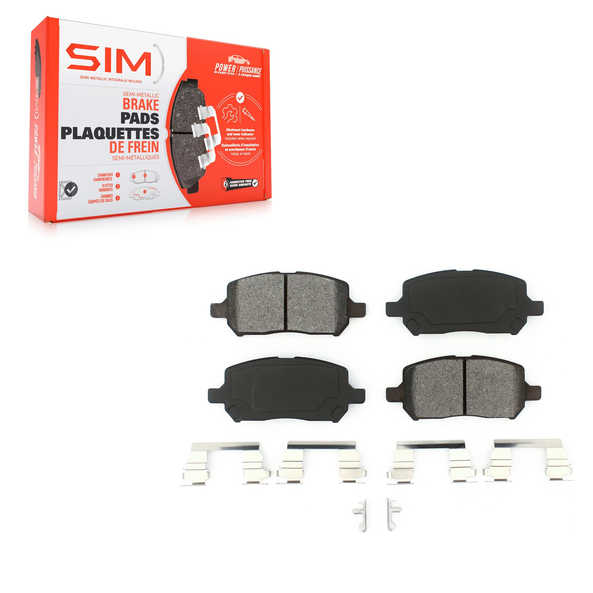 SIM SIM-956 Disc Brake Pad for 2003-2010 Chevrolet Cobalt, Pontiac G5, Pontiac Pursuit - Front