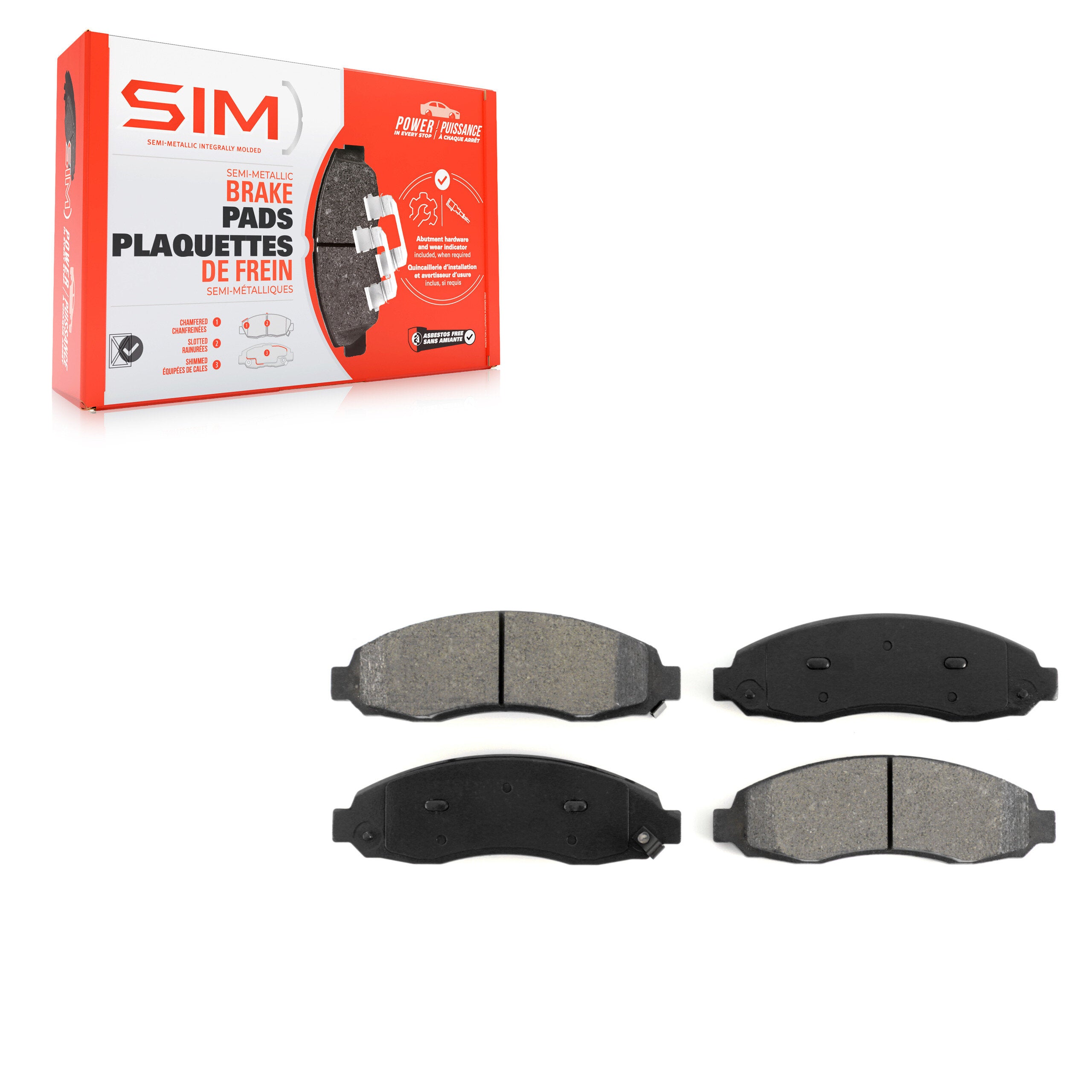 SIM SIM-962 Disc Brake Pad for 2003-2004 Dodge Dakota - Front