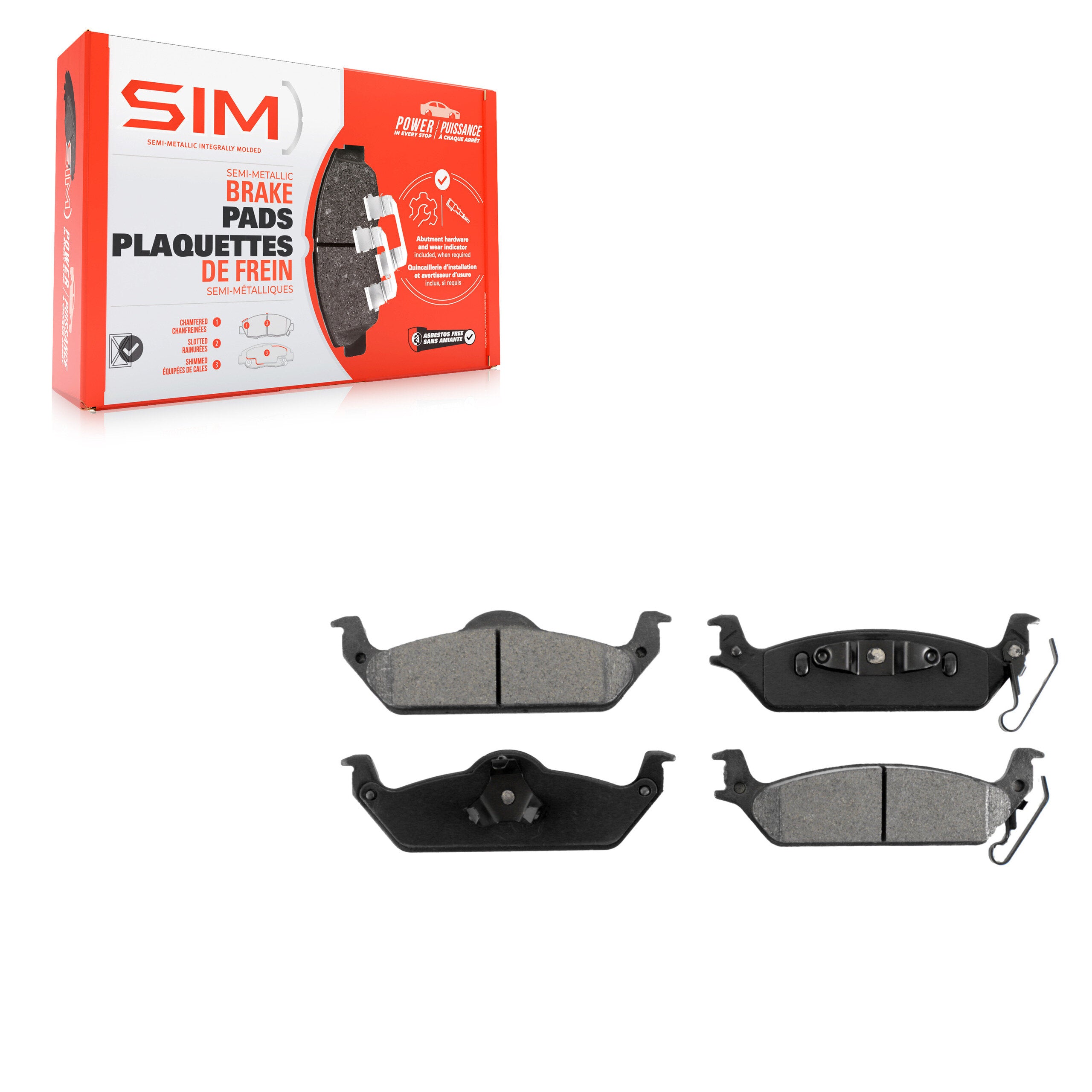 SIM SIM-963 Disc Brake Pad for 2002-2004 Dodge Dakota - Rear
