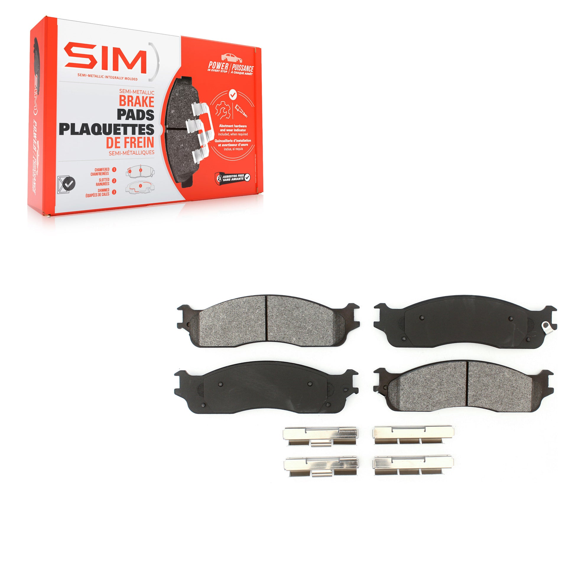 SIM SIM-965 Disc Brake Pad for 2003-2008 Dodge Ram 1500, Dodge Ram 2500, Dodge Ram 3500 - Front