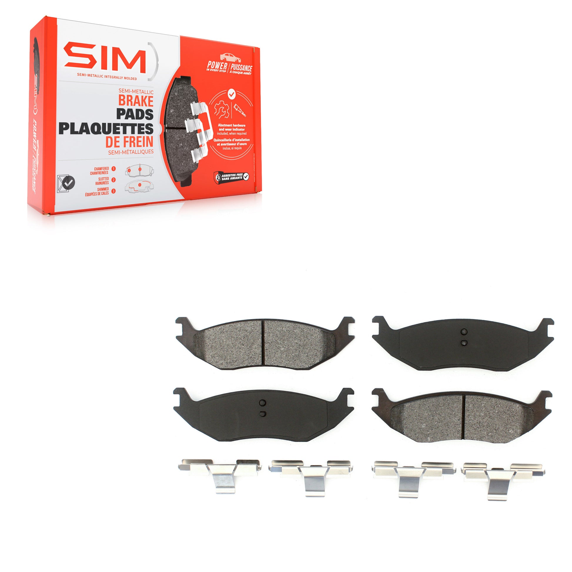 SIM SIM-967 Disc Brake Pad for 2003-2023 Ram 1500 Classic, Ram 1500, Dodge Ram 1500 - Rear