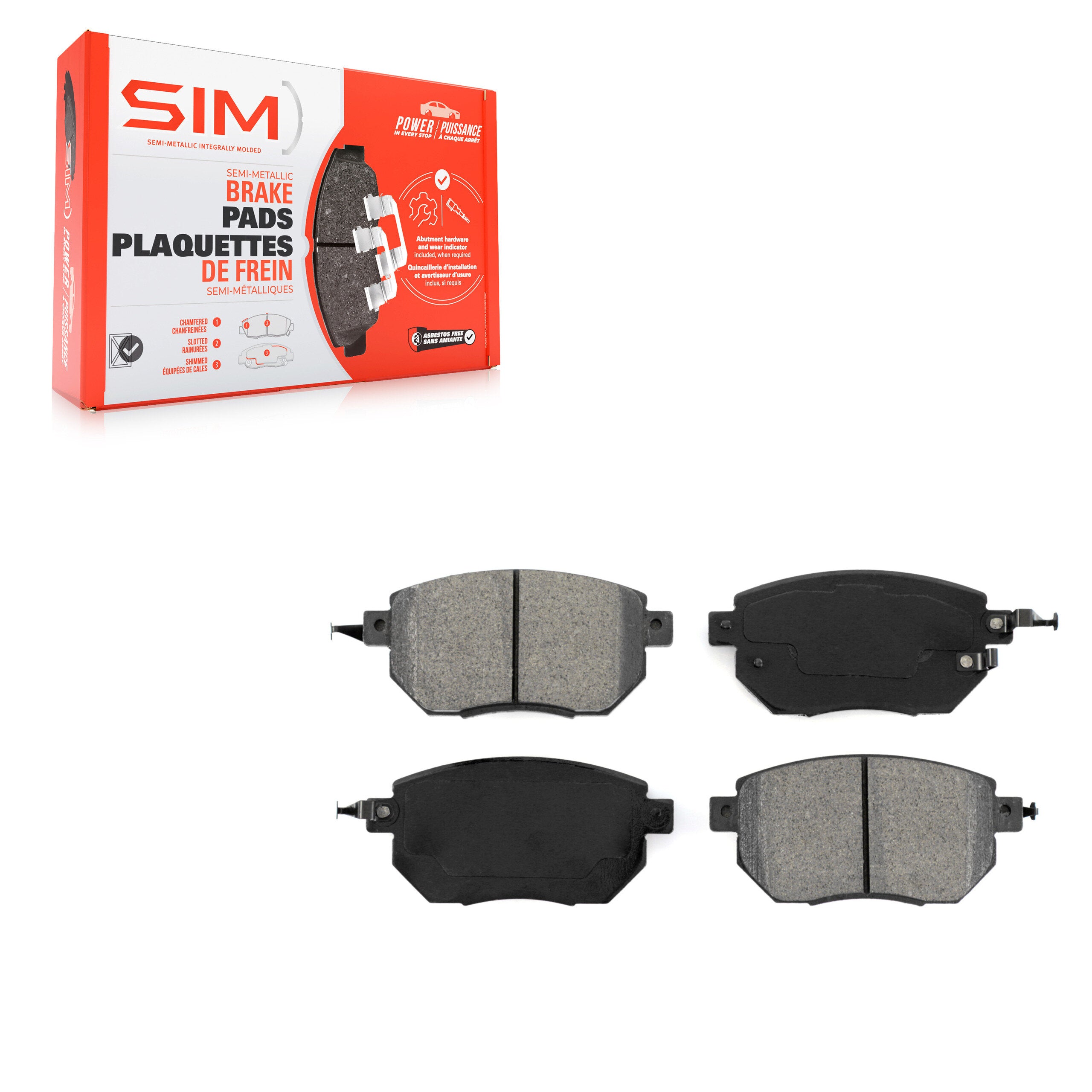 SIM SIM-969 Disc Brake Pad for 2003-2012 Nissan Murano, INFINITI FX35, INFINITI FX45 - Front