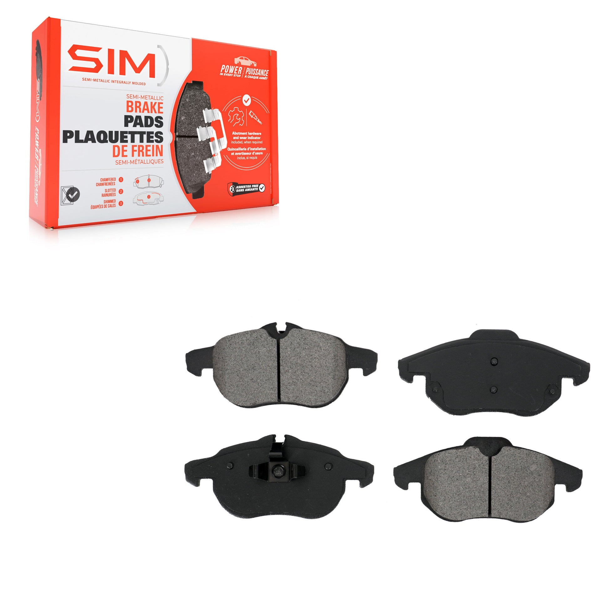 SIM SIM-972 Disc Brake Pad for 2003-2011 Chevrolet Vectra, Saab 9-3 - Front