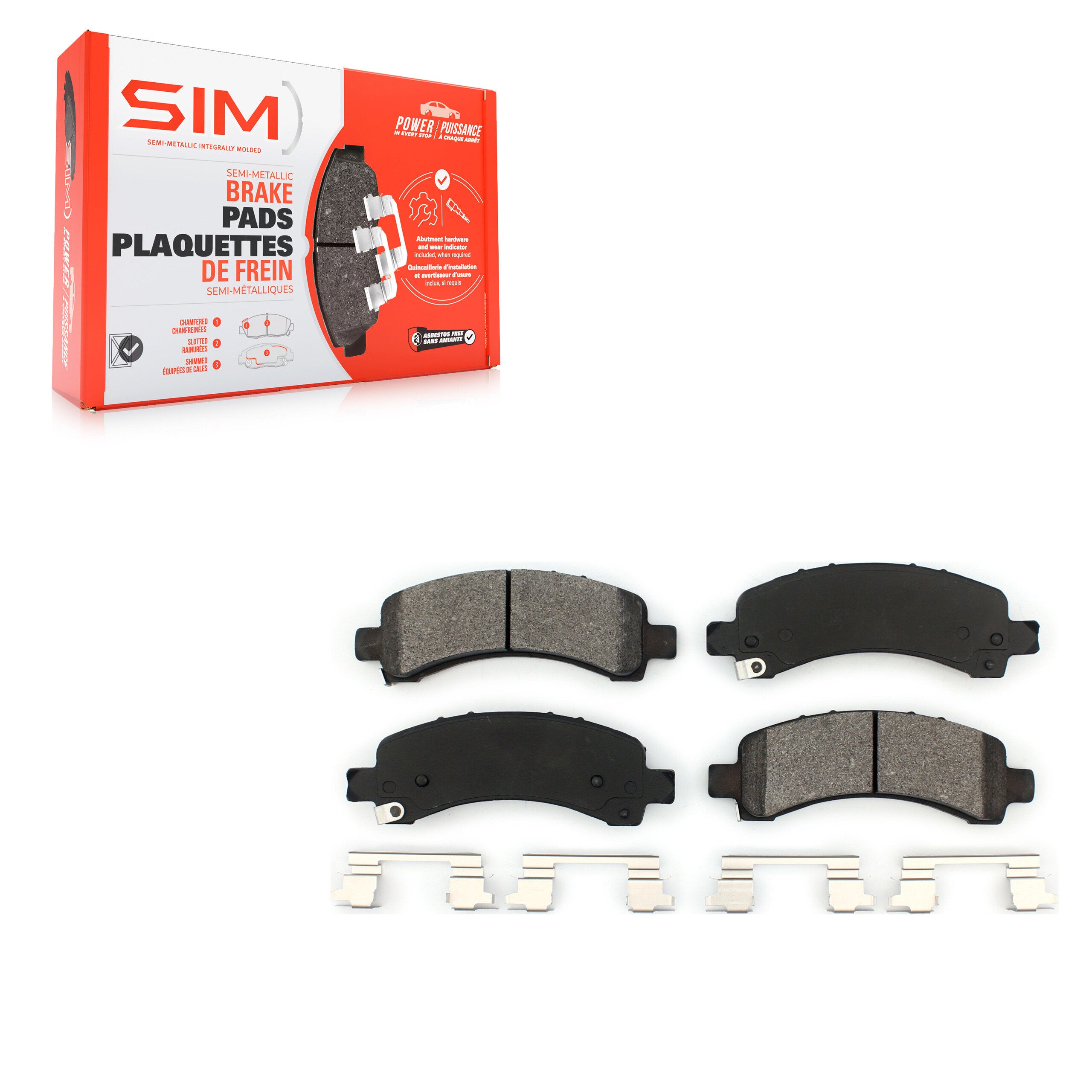 SIM SIM-974 Disc Brake Pad for 2003-2020 Chevrolet Express 2500, Chevrolet Express 3500, GMC Savana 2500 - Rear