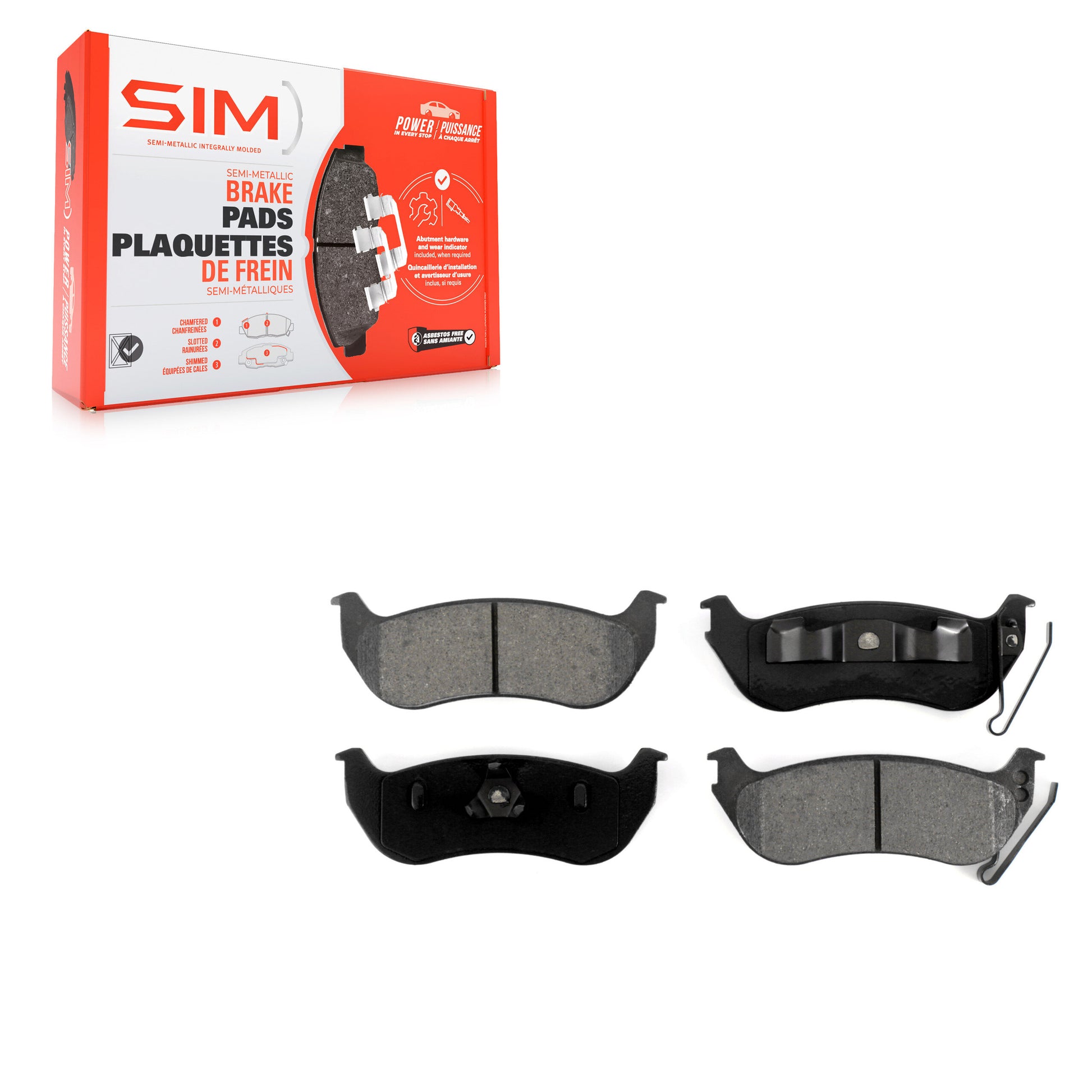 SIM SIM-981 Disc Brake Pad for 2003-2010 Ford Explorer Sport Trac, Ford Explorer, Jeep TJ - Rear