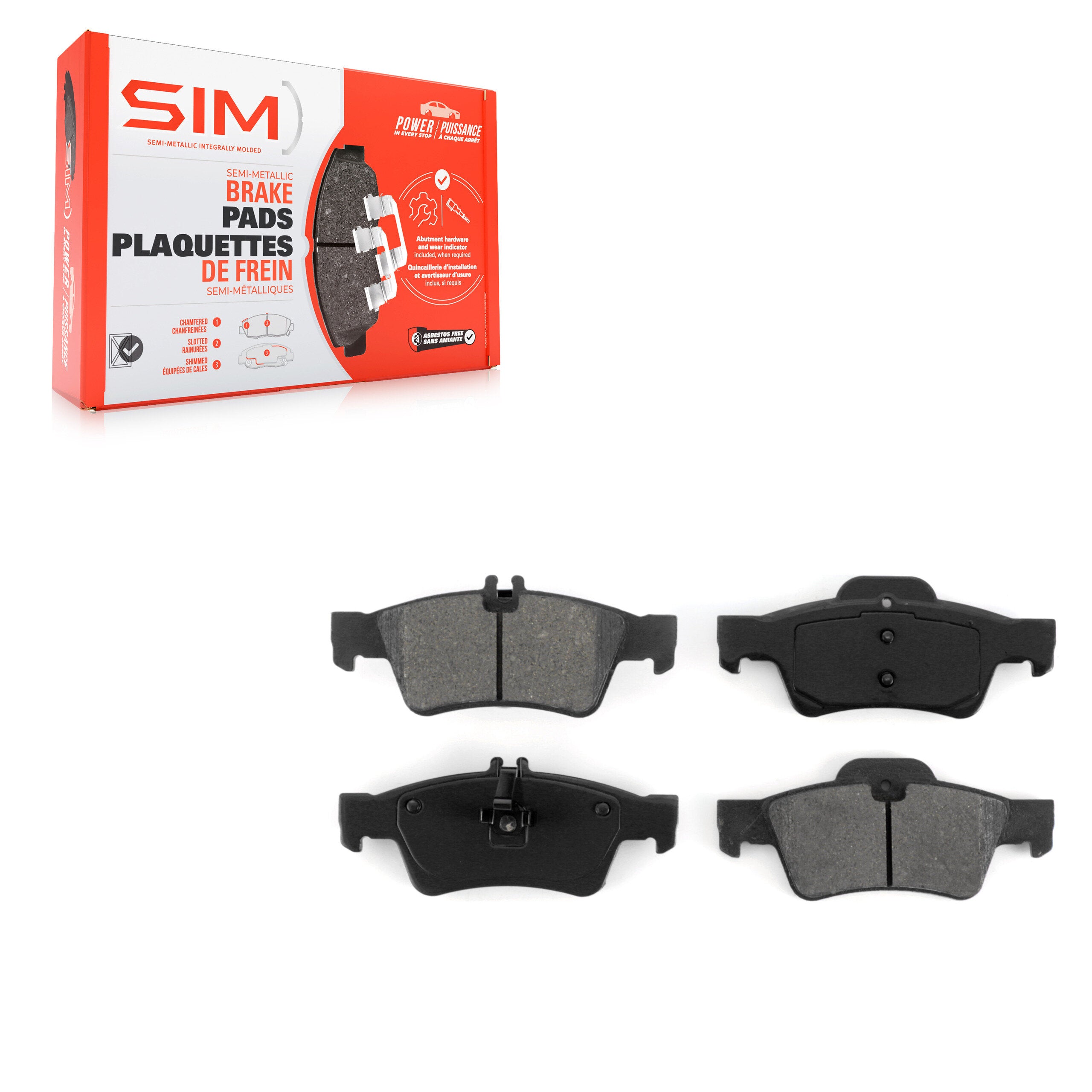 SIM SIM-986 Disc Brake Pad for 2003-2018 Mercedes-Benz E400, Mercedes-Benz CLS400, Mercedes-Benz E350 - Rear