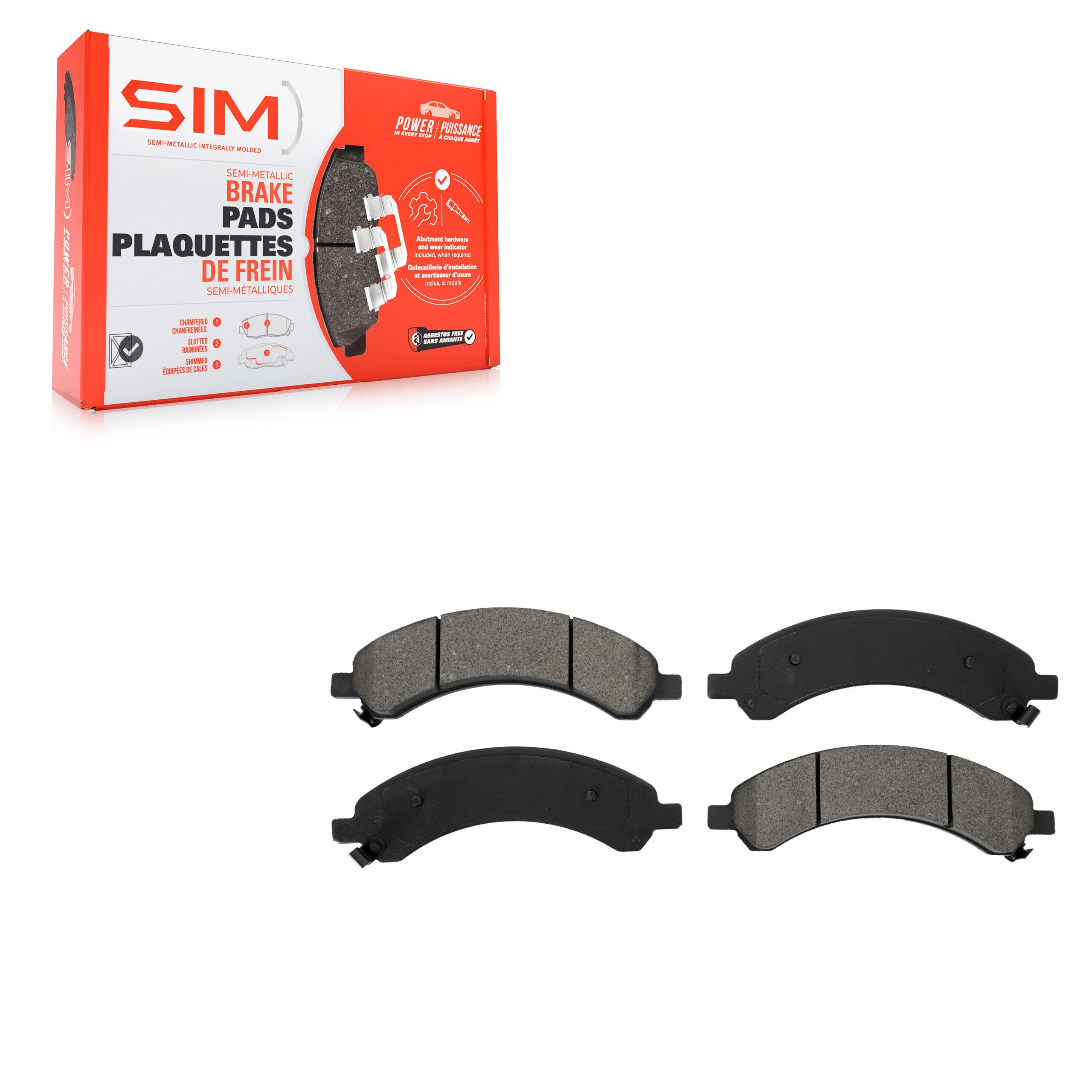 SIM SIM-989 Disc Brake Pad for 2003-2008 Chevrolet Express 3500, GMC Savana 3500 - Rear
