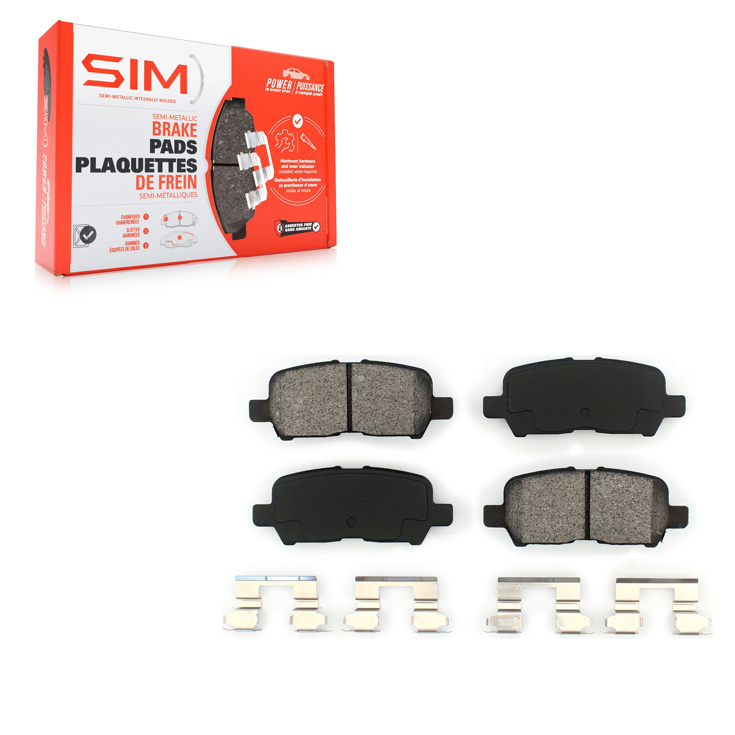 SIM SIM-999 Disc Brake Pad for 2004-2016 Chevrolet Impala Limited, Chevrolet Impala, Buick Allure - Rear