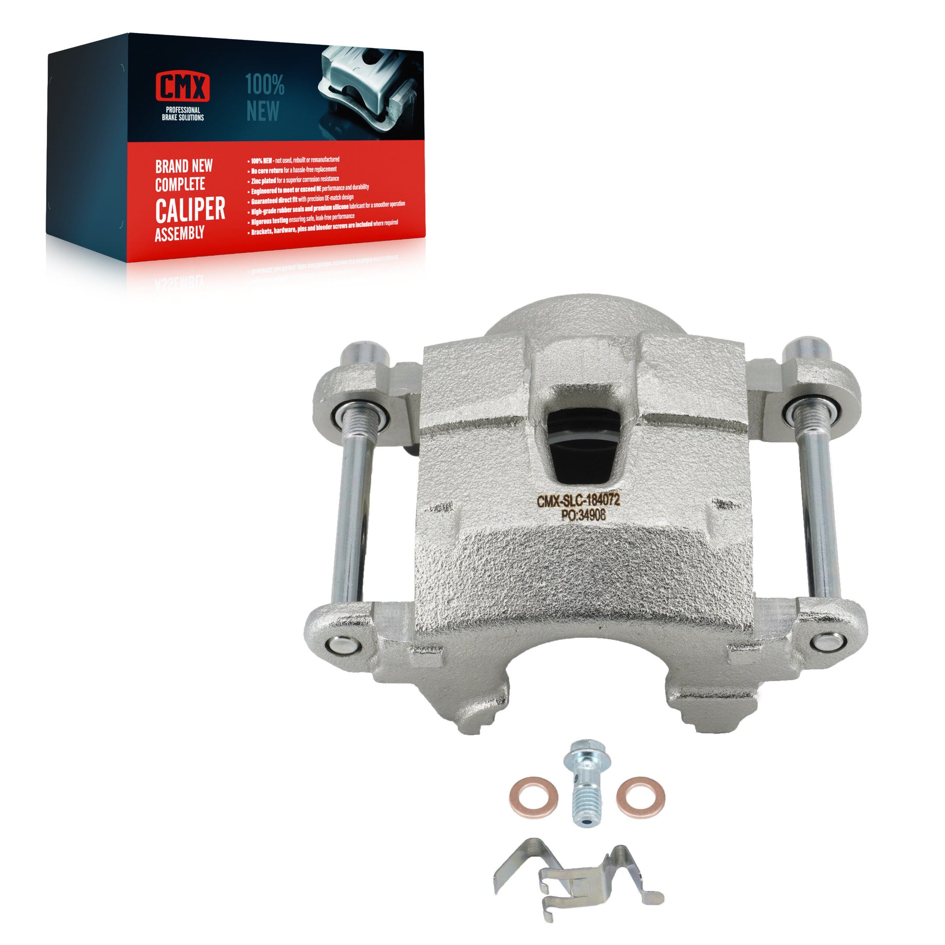 CMX SLC-184072 Disc Brake Caliper for 1980-2003 Isuzu Hombre, Chevrolet Blazer, Cadillac Commercial Chassis - Front Left