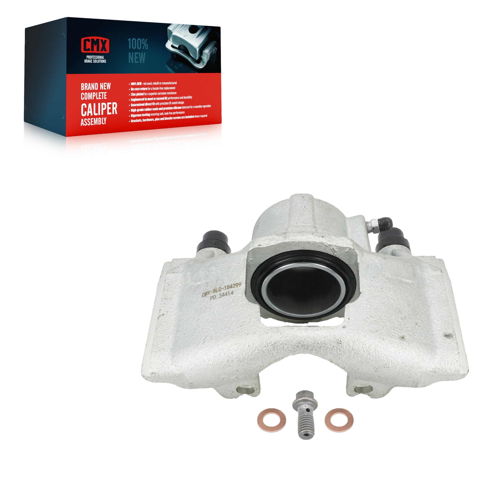 CMX SLC-184299 Disc Brake Caliper for 1988-2002 Chevrolet Express 2500, GMC Savana 2500, Chevrolet Tahoe - Front Right, Front Left