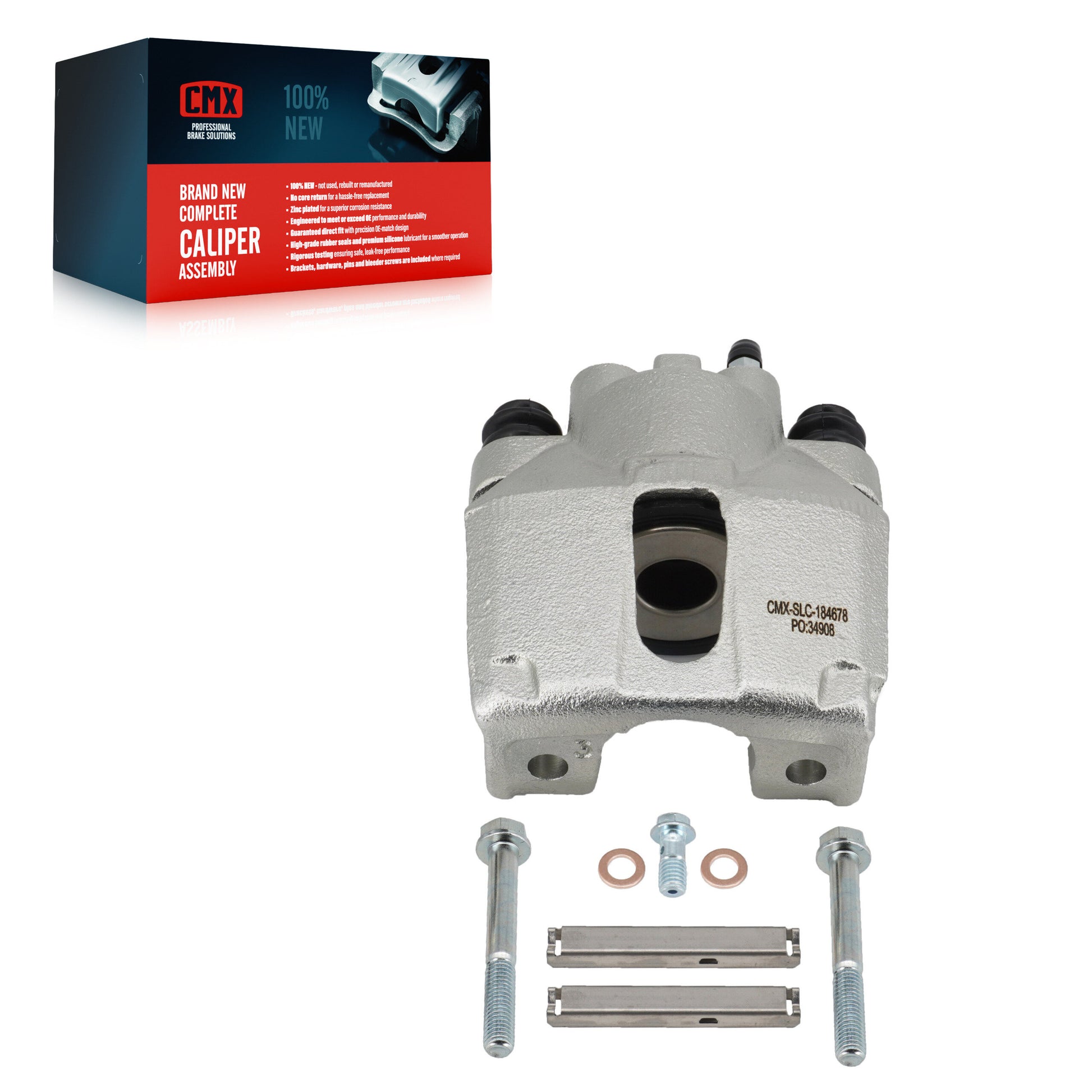 CMX SLC-184678 Disc Brake Caliper for 1997-2011 Lincoln Town Car, Ford F-150 Heritage, Lincoln Blackwood - Rear Left, Rear Right