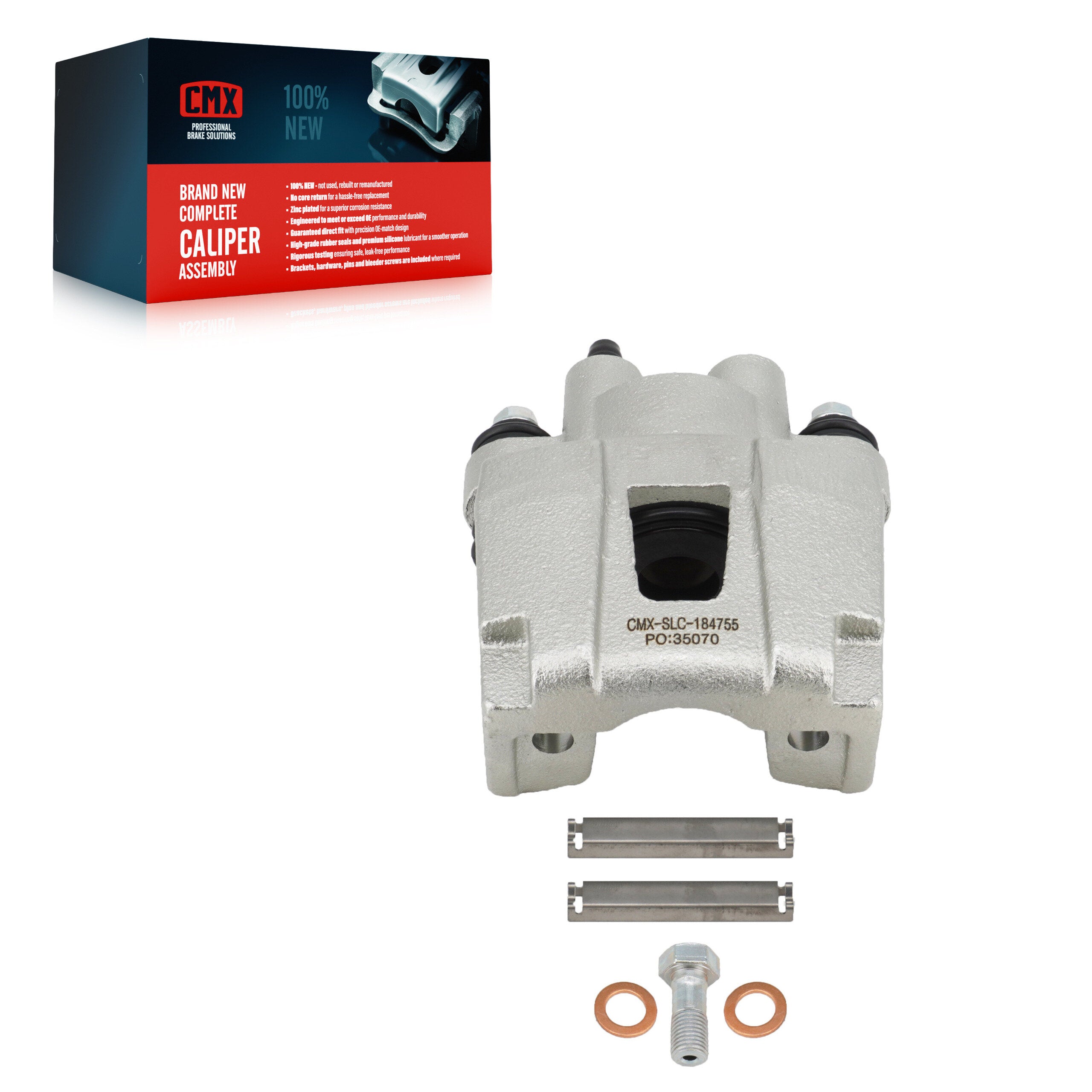 CMX SLC-184755 Disc Brake Caliper for 2001-2010 Ford Explorer Sport Trac, Ford Explorer Sport, Jeep Liberty - Rear Left