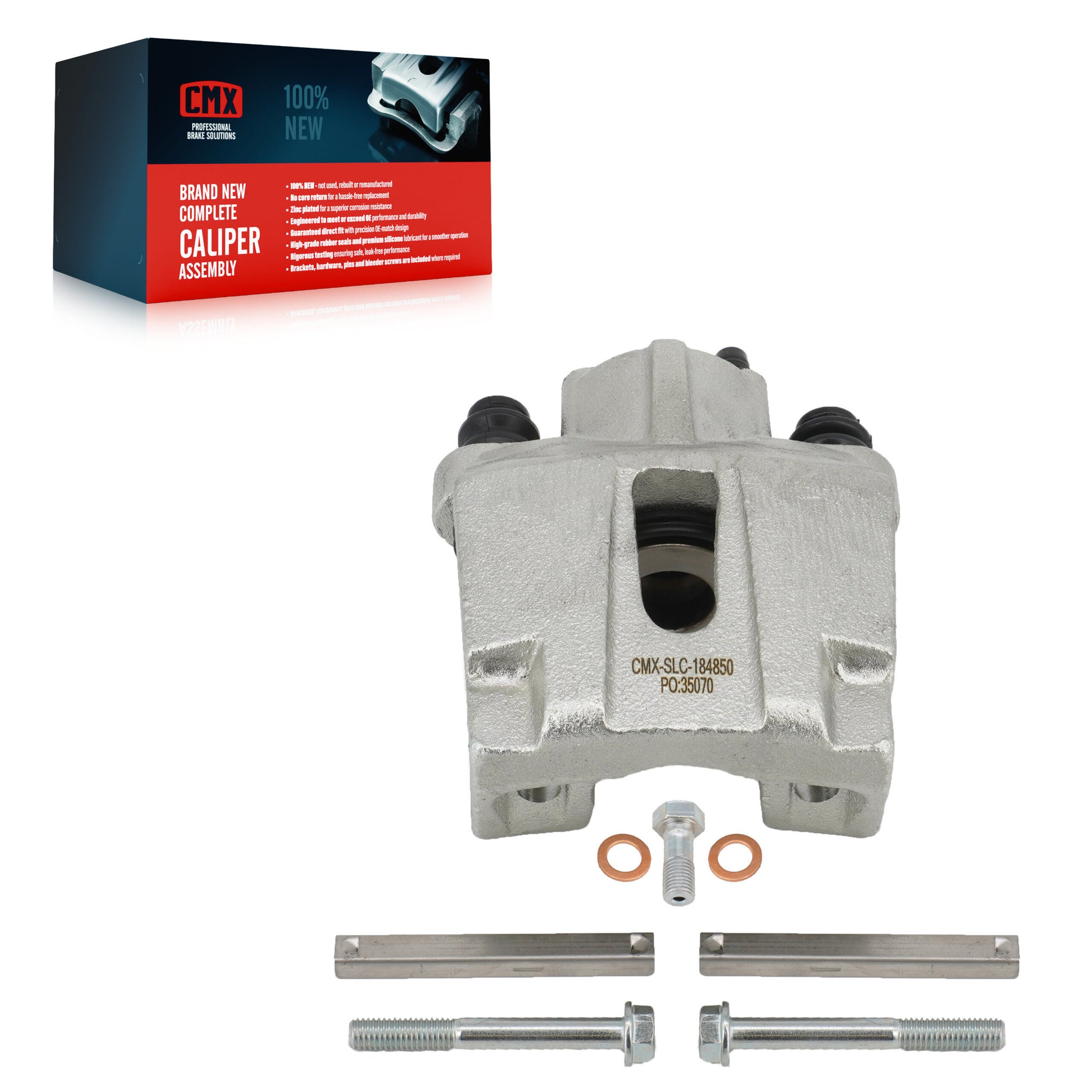 CMX SLC-184850 Disc Brake Caliper for 2003-2011 Lincoln Town Car, Ford Ranger, Ford Crown Victoria - Rear Left, Rear Right
