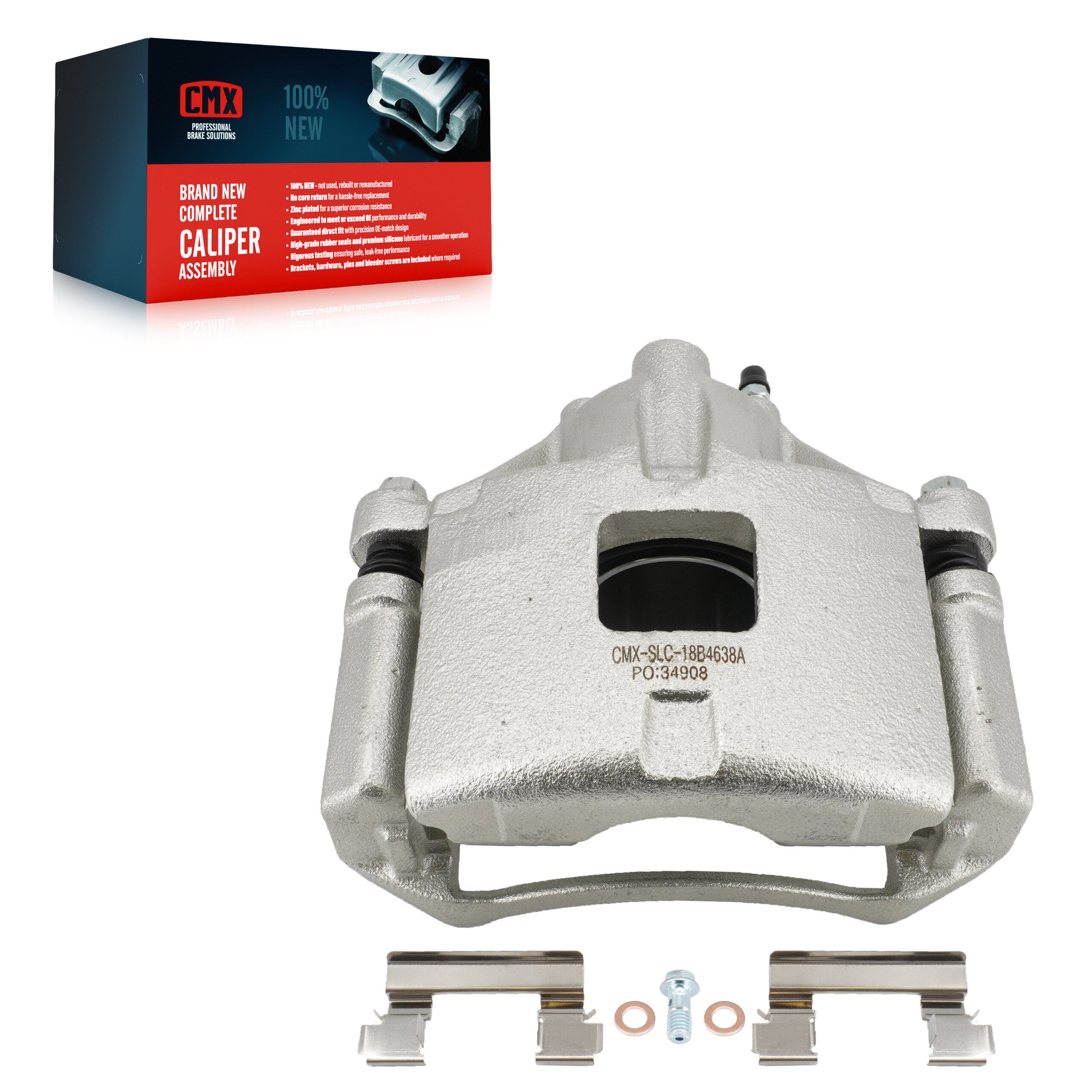 CMX SLC-18B4638A Disc Brake Caliper for 1997-2005 Chevrolet Impala, Cadillac Seville, Oldsmobile Aurora - Front Left