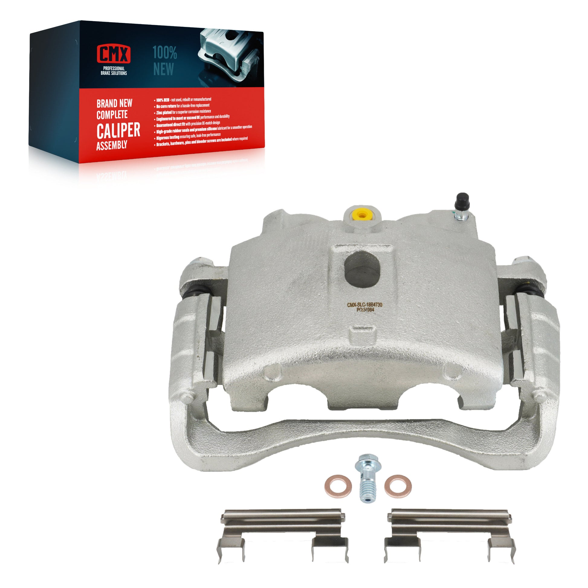 CMX SLC-18B4730 Disc Brake Caliper for 1999-2020 Chevrolet Express 2500, Chevrolet Express 3500, Chevrolet Silverado 1500 HD Classic - Front Right