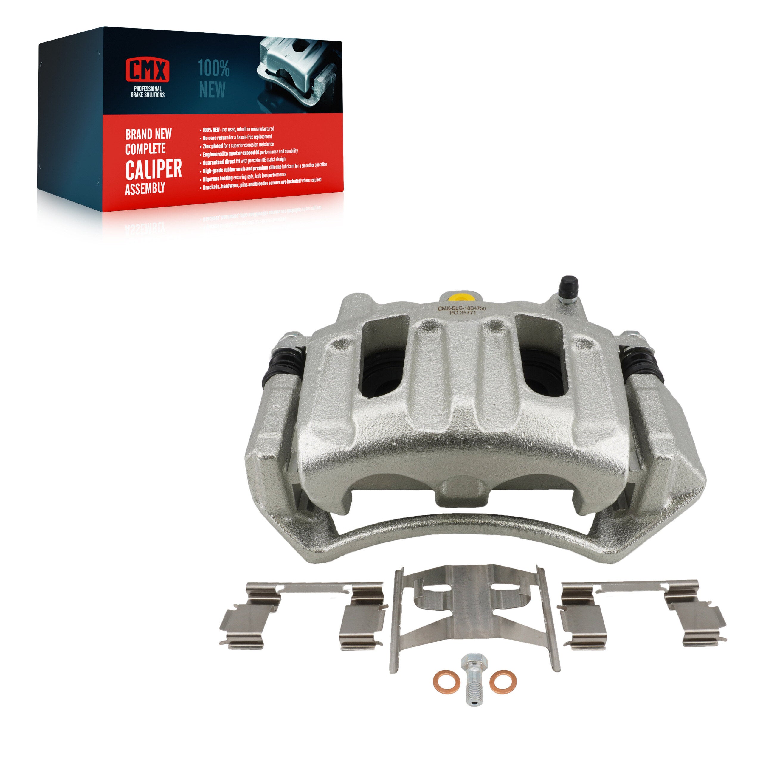 CMX SLC-18B4750 Disc Brake Caliper for 2000-2004 Ford F-150 Heritage, Lincoln Blackwood, Ford F-150 - Front Right