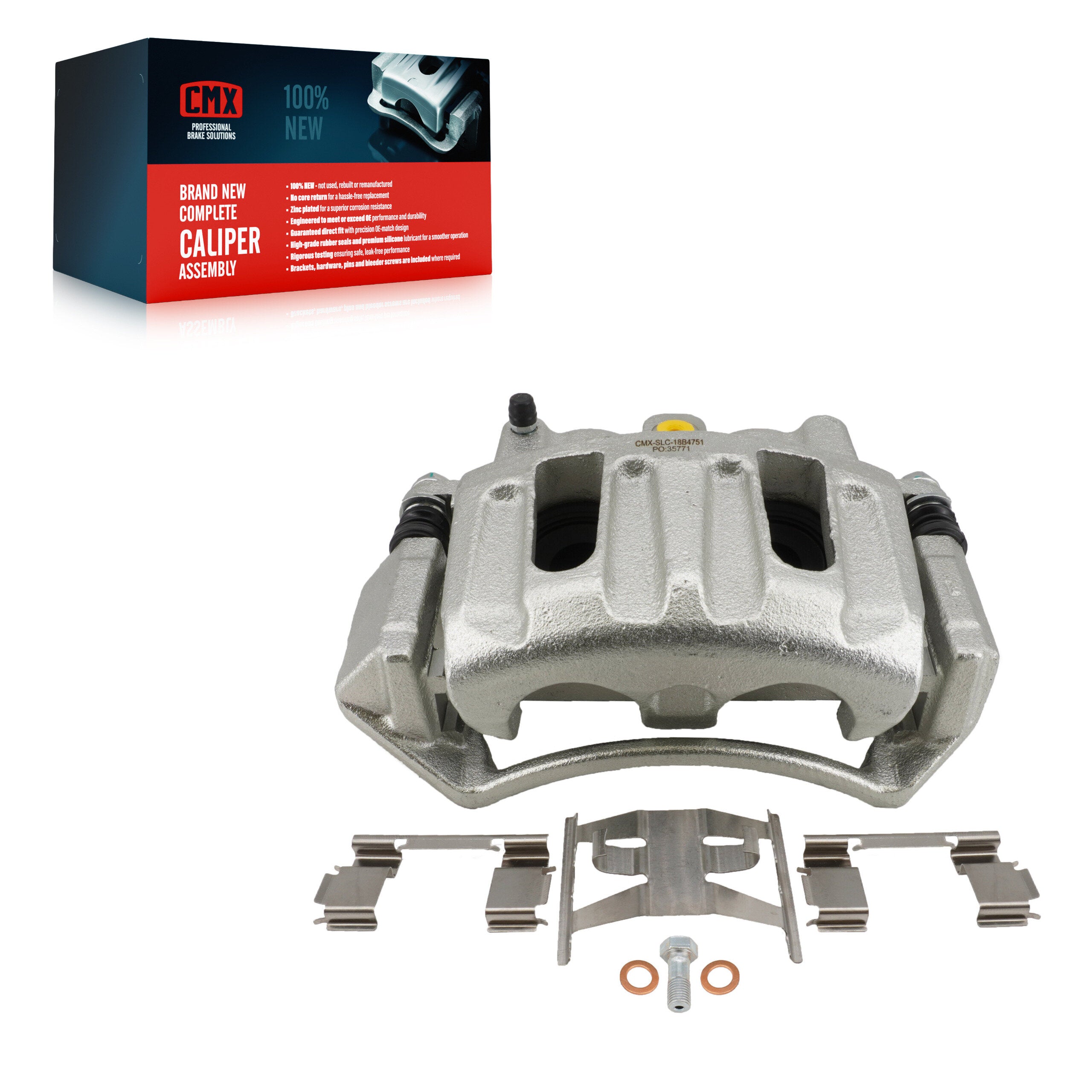 CMX SLC-18B4751 Disc Brake Caliper for 2000-2004 Ford F-150 Heritage, Lincoln Blackwood, Ford F-150 - Front Left