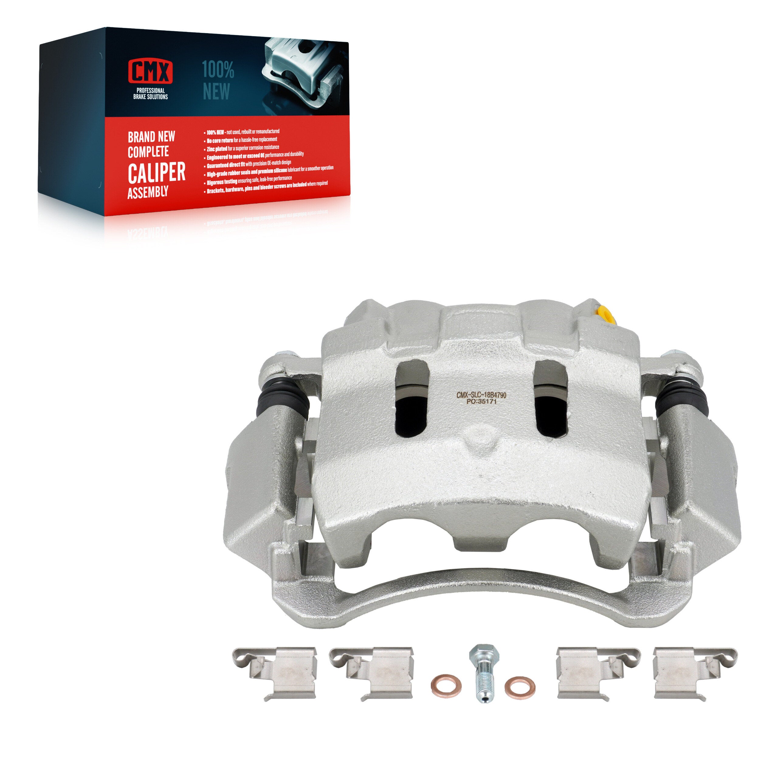 CMX SLC-18B4790 Disc Brake Caliper for 1999-2005 Ford Excursion, Ford F-250 Super Duty, Ford F-350 Super Duty - Front Right