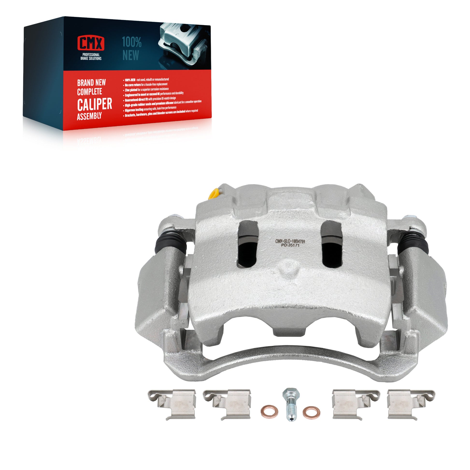 CMX SLC-18B4791 Disc Brake Caliper for 1999-2005 Ford Excursion, Ford F-250 Super Duty, Ford F-350 Super Duty - Front Left