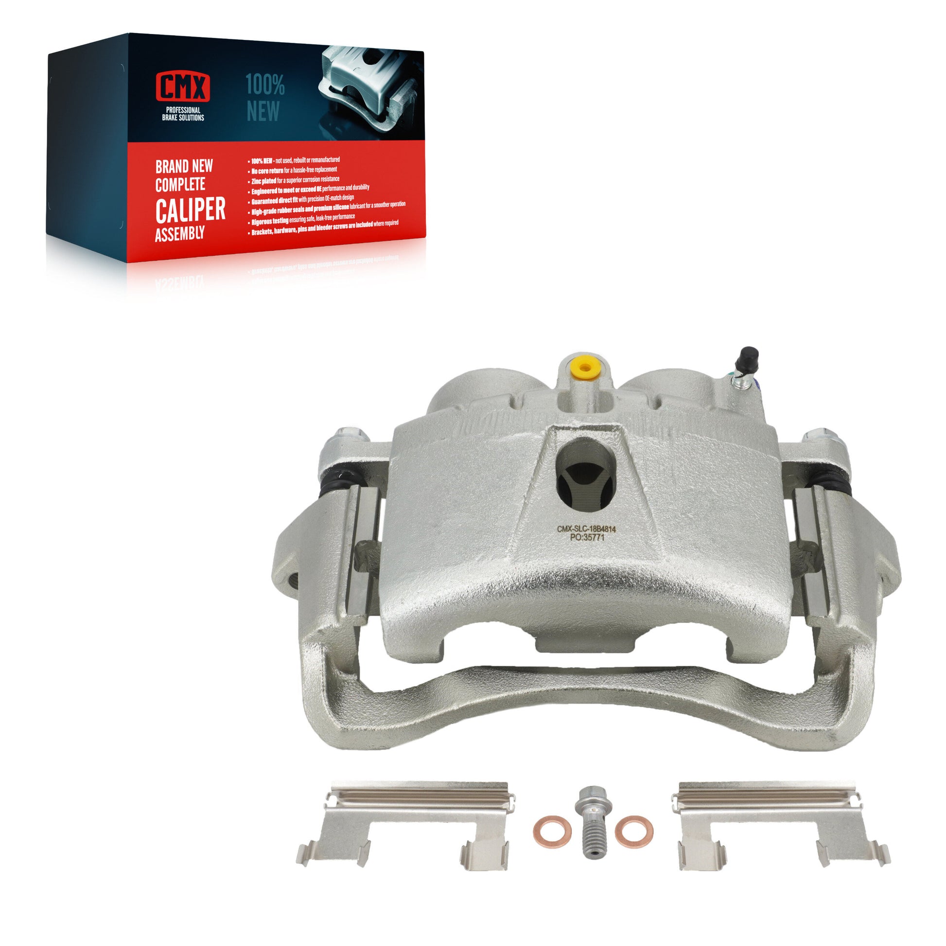 CMX SLC-18B4814 Disc Brake Caliper for 2001-2010 Chevrolet Silverado 3500 Classic, Chevrolet Silverado 3500 HD, GMC Sierra 3500 Classic - Rear Left