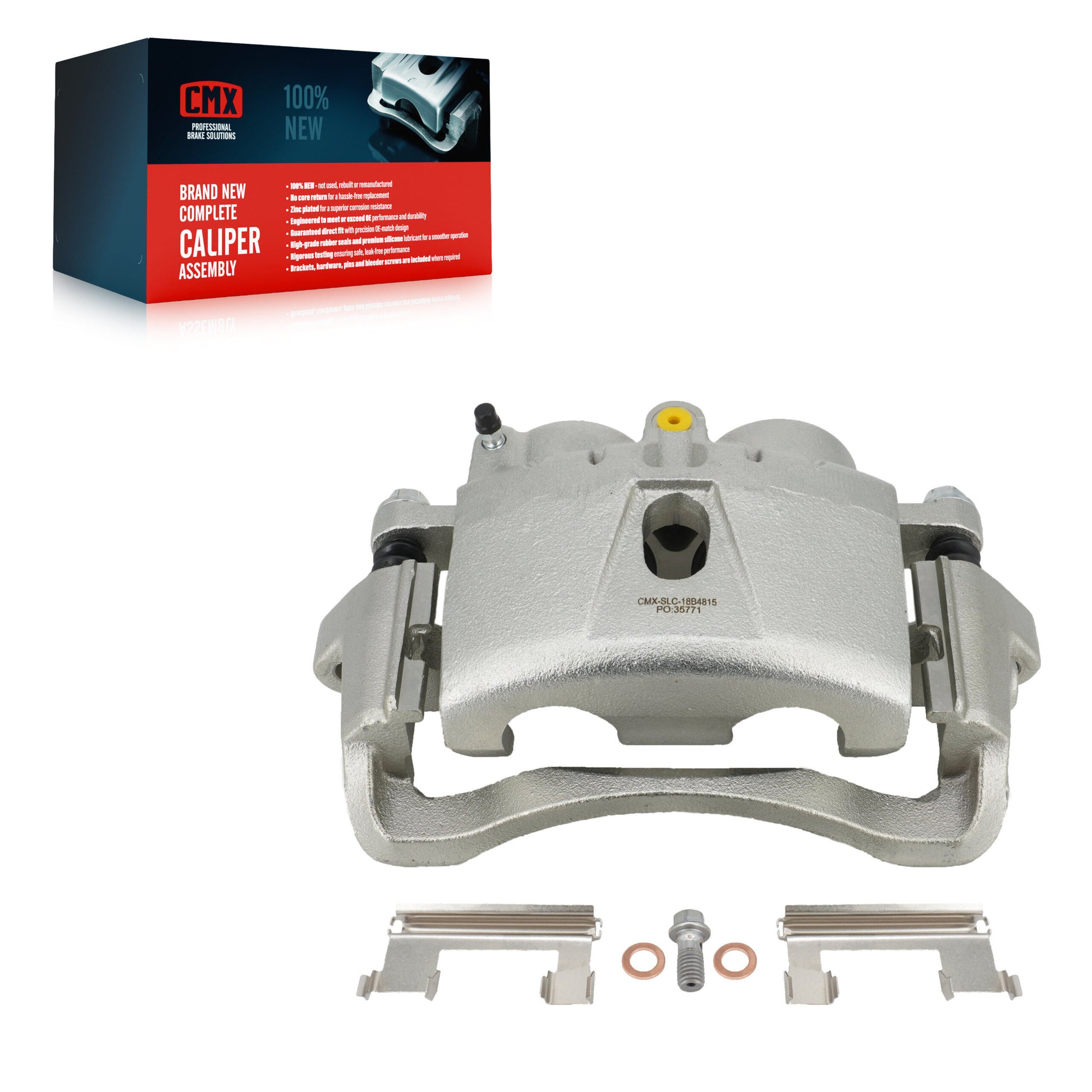 CMX SLC-18B4815 Disc Brake Caliper for 2001-2010 Chevrolet Silverado 3500 Classic, Chevrolet Silverado 3500 HD, GMC Sierra 3500 Classic - Rear Right