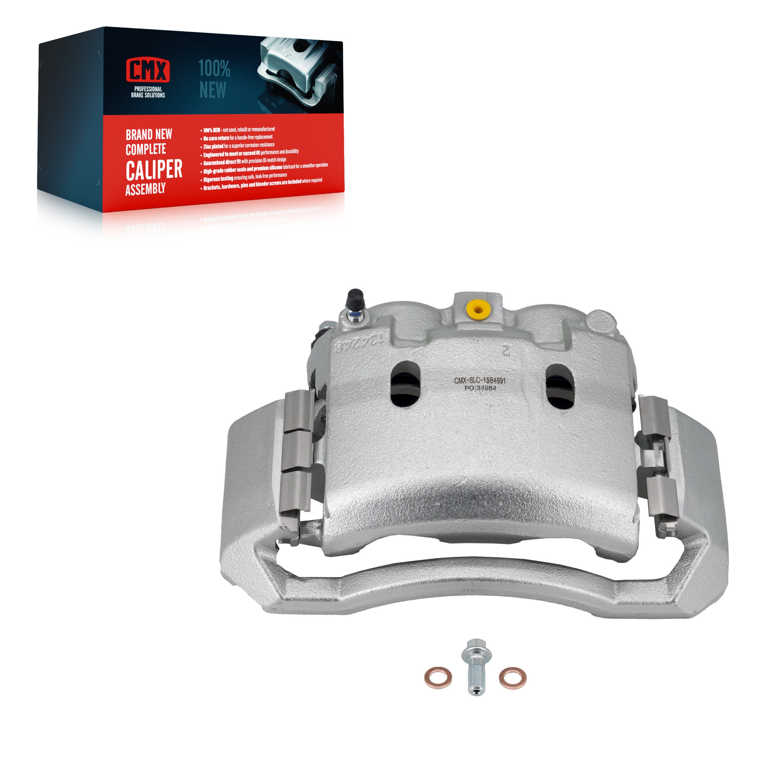 CMX SLC-18B4890 Disc Brake Caliper for 2003-2008 Dodge Ram 1500, Dodge Ram 4000, Dodge Ram 2500 - Front Right
