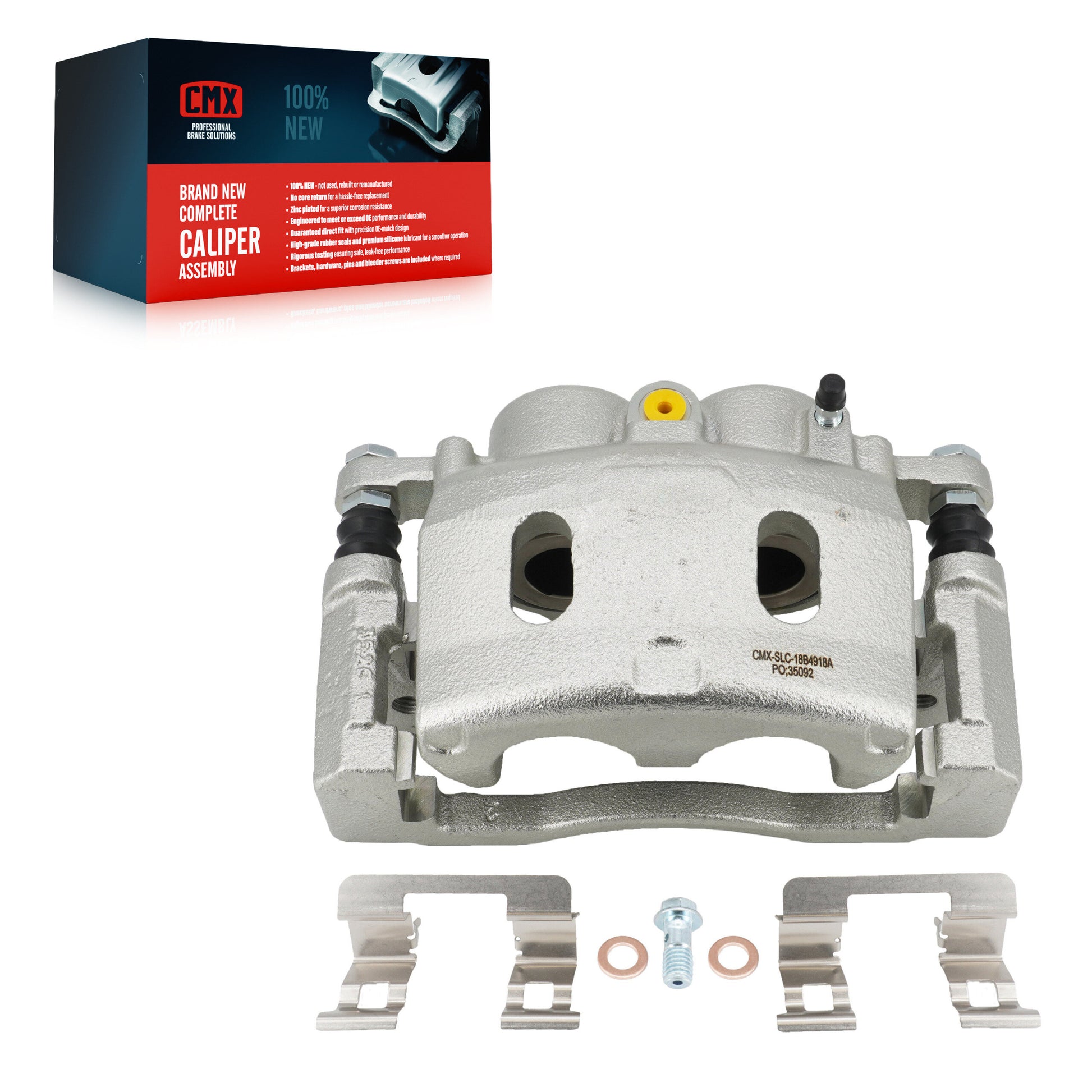 CMX SLC-18B4918A Disc Brake Caliper for 2008-2020 Chevrolet Silverado 1500 LD, GMC Sierra 1500 Limited, Cadillac Escalade - Front Right