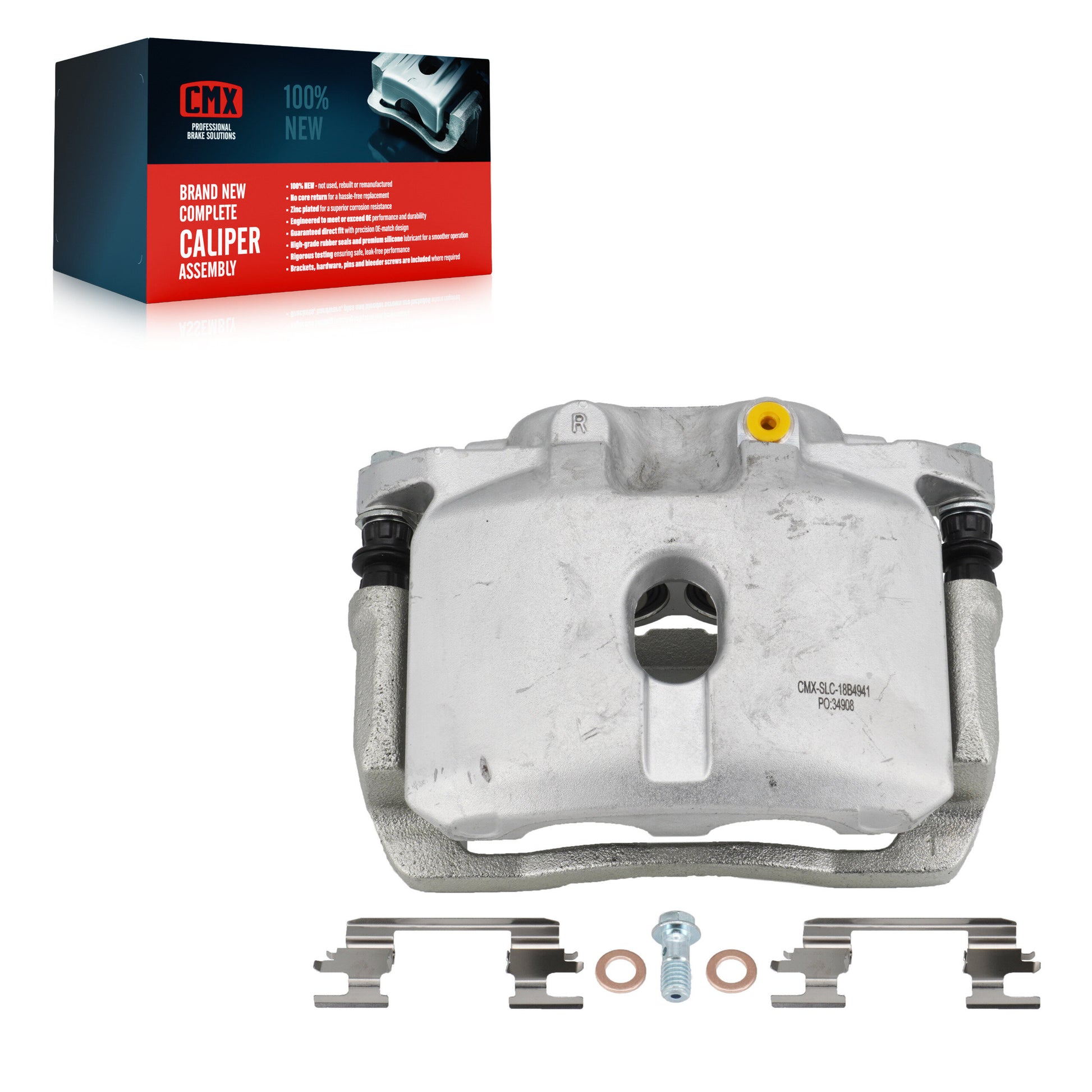 CMX SLC-18B4941 Disc Brake Caliper for 2002-2014 Chevrolet Silverado 1500, Cadillac Escalade, Chevrolet Avalanche 1500 - Rear Right