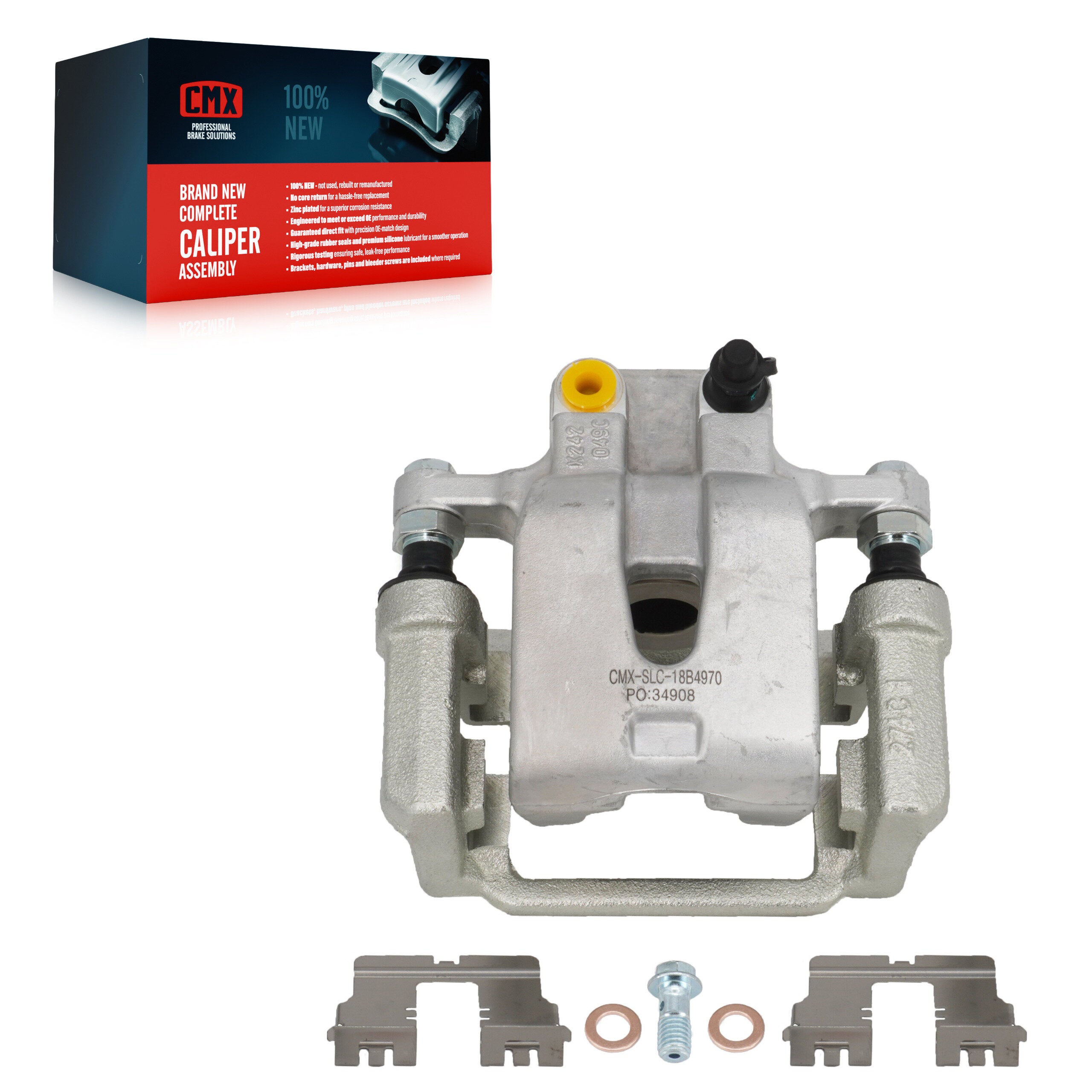 CMX SLC-18B4970 Disc Brake Caliper for 2005-2021 Dodge Charger, Dodge Challenger, Chrysler 300 - Rear Left