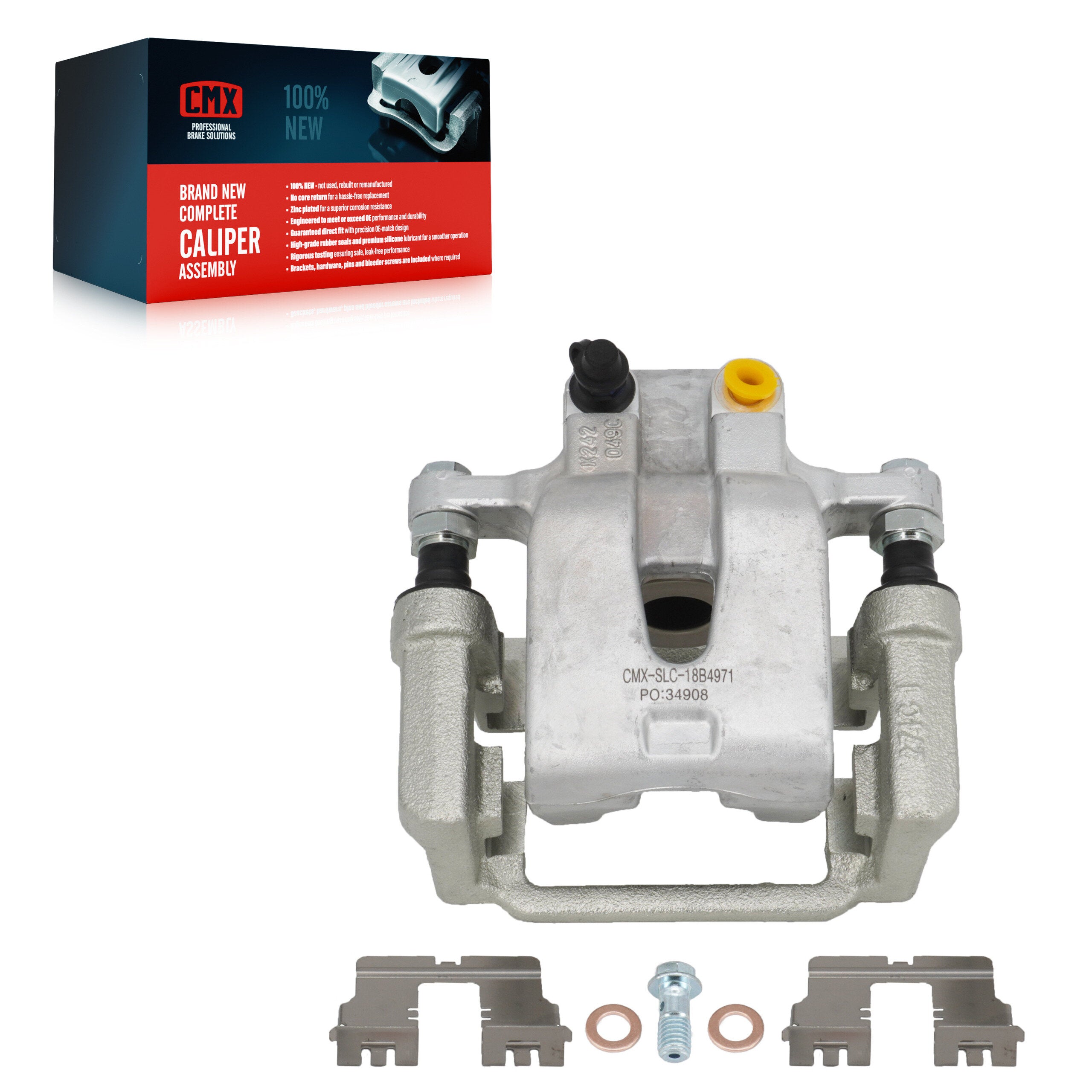 CMX SLC-18B4971 Disc Brake Caliper for 2005-2021 Dodge Charger, Dodge Challenger, Chrysler 300 - Rear Right