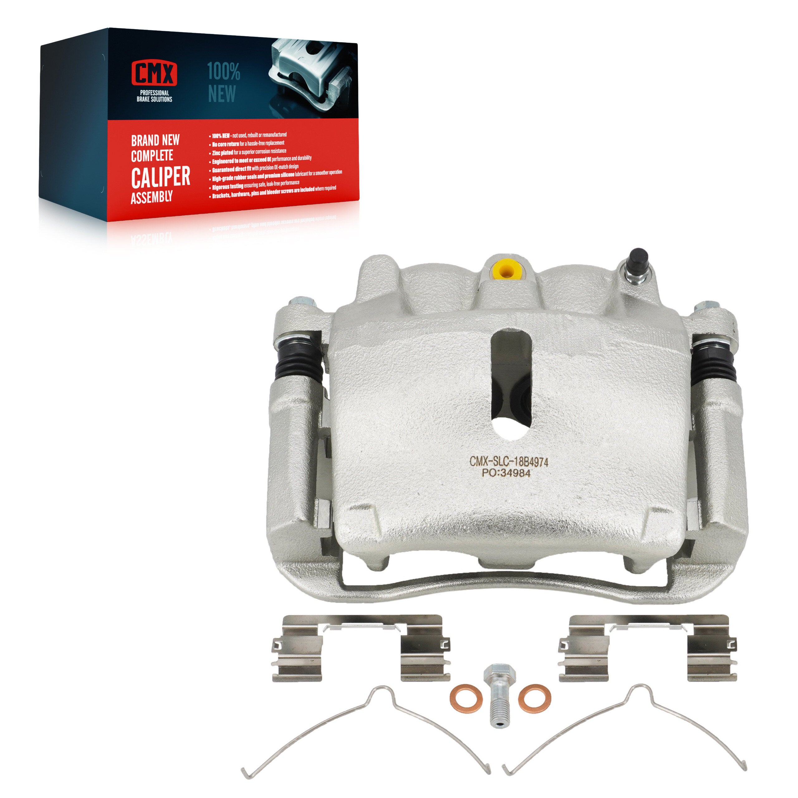 CMX SLC-18B4974 Disc Brake Caliper for 2004-2008 Lincoln Mark LT, Ford F-150 - Front Right