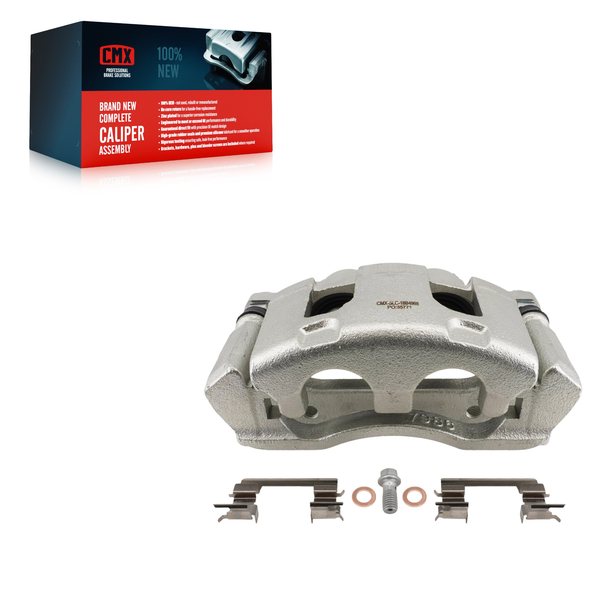CMX SLC-18B4988 Disc Brake Caliper for 2006-2016 Chevrolet Impala Limited, Chevrolet Impala, Buick Lucerne - Front Left