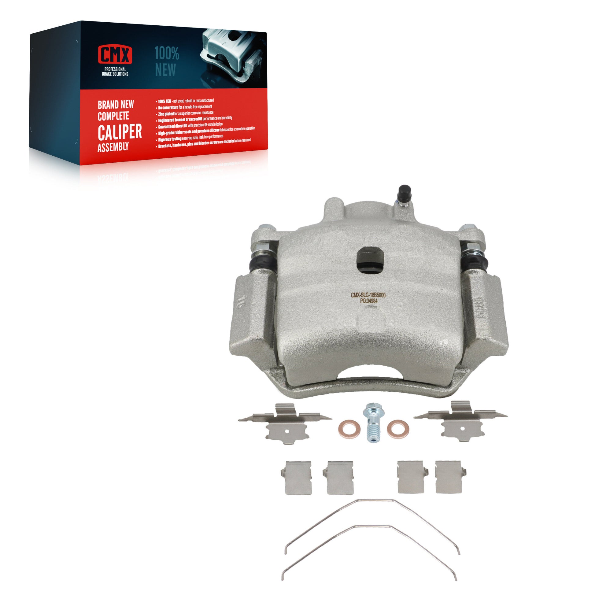 CMX SLC-18B5000 Disc Brake Caliper for 2006-2013 Mazda 6, Lincoln MKZ, Ford Fusion - Front Left