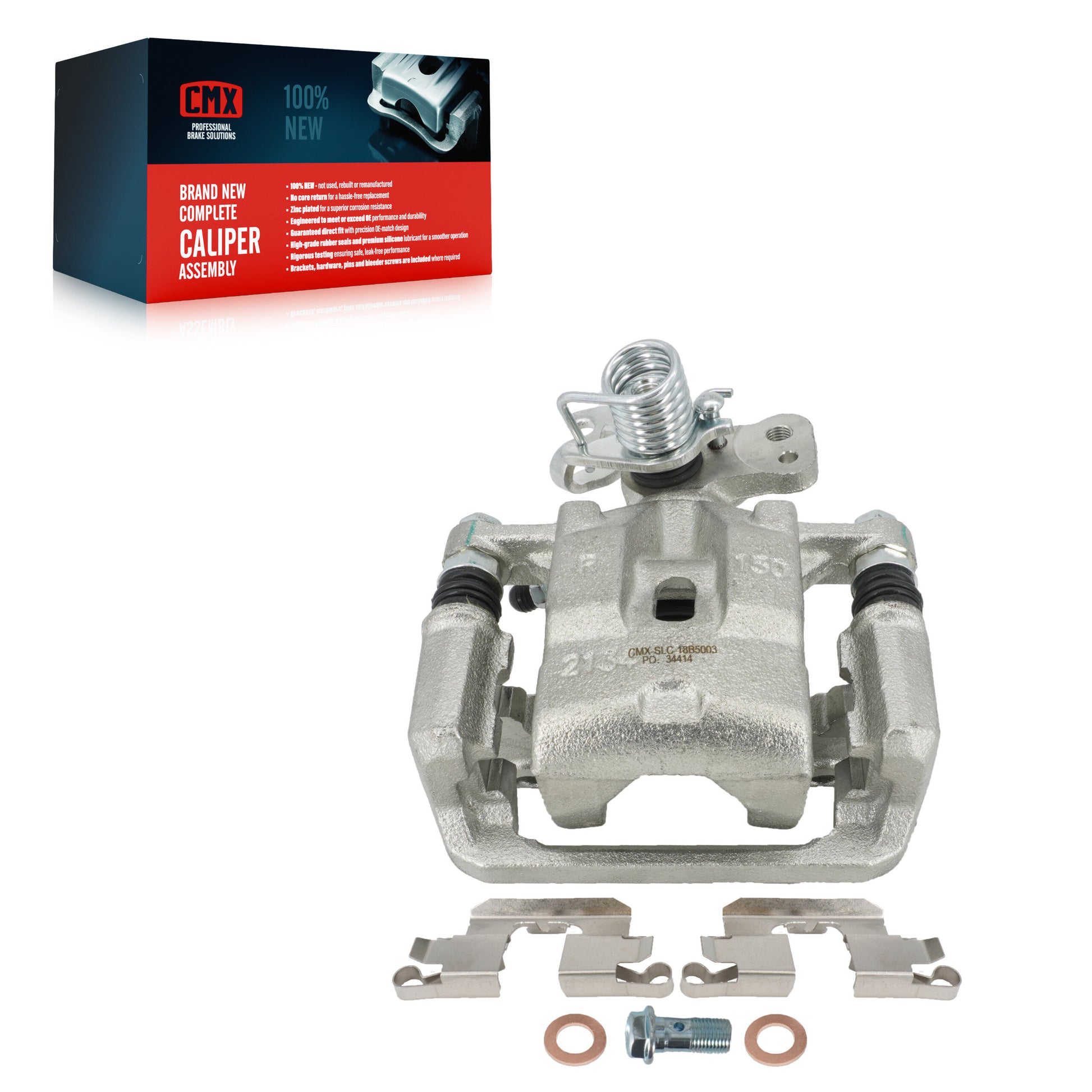 CMX SLC-18B5003 Disc Brake Caliper for 2006-2013 Mazda 6, Lincoln MKZ, Ford Fusion - Rear Right