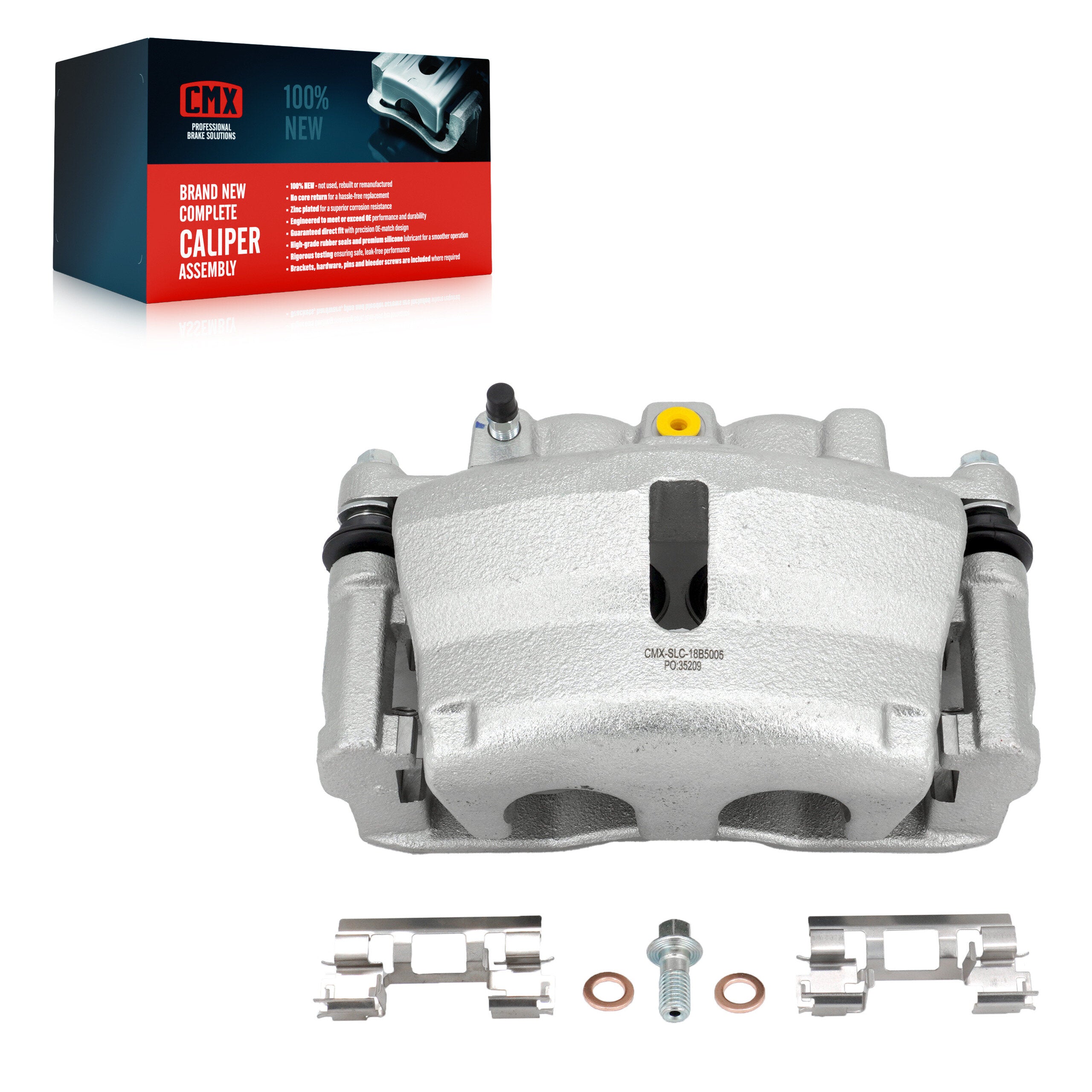 CMX SLC-18B5005 Disc Brake Caliper for 2006-2017 GMC Acadia Limited, Chevrolet Traverse, Buick Enclave - Front Right
