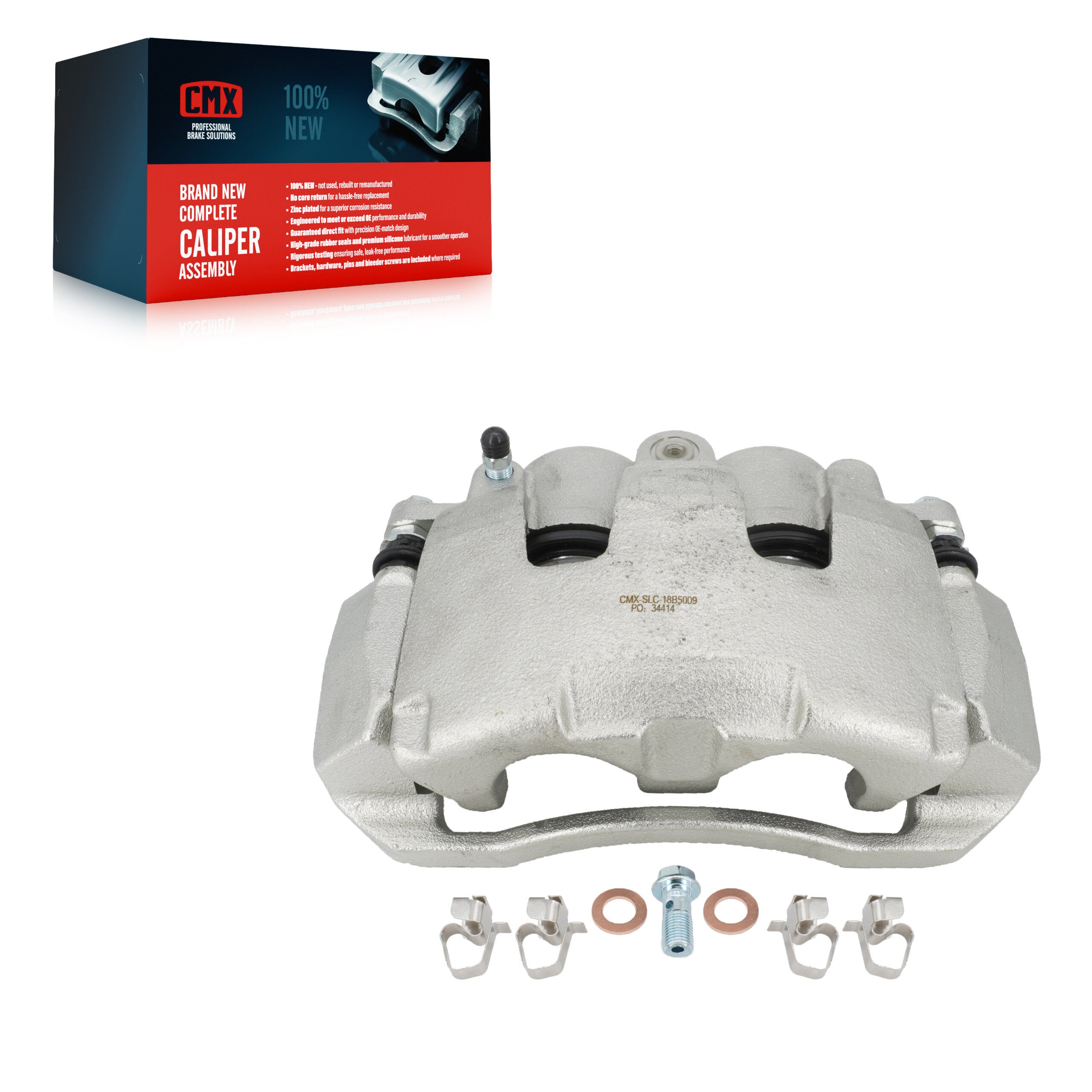 CMX SLC-18B5009 Disc Brake Caliper for 2005-2009 Dodge Ram 1500, Mitsubishi Raider, Dodge Dakota - Front Left