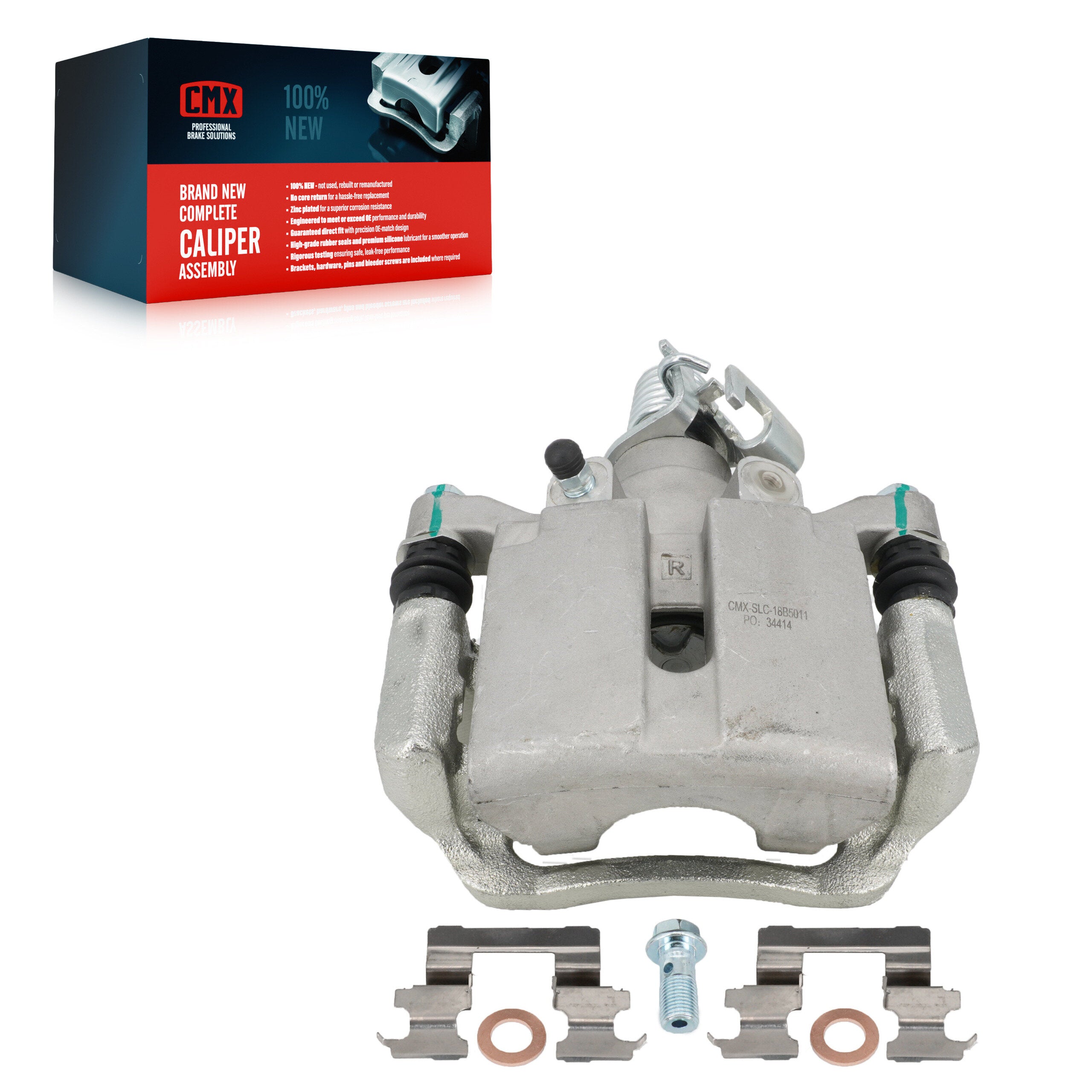 CMX SLC-18B5011 Disc Brake Caliper for 2004-2016 Chevrolet Impala Limited, Chevrolet Impala, Buick Allure - Rear Right