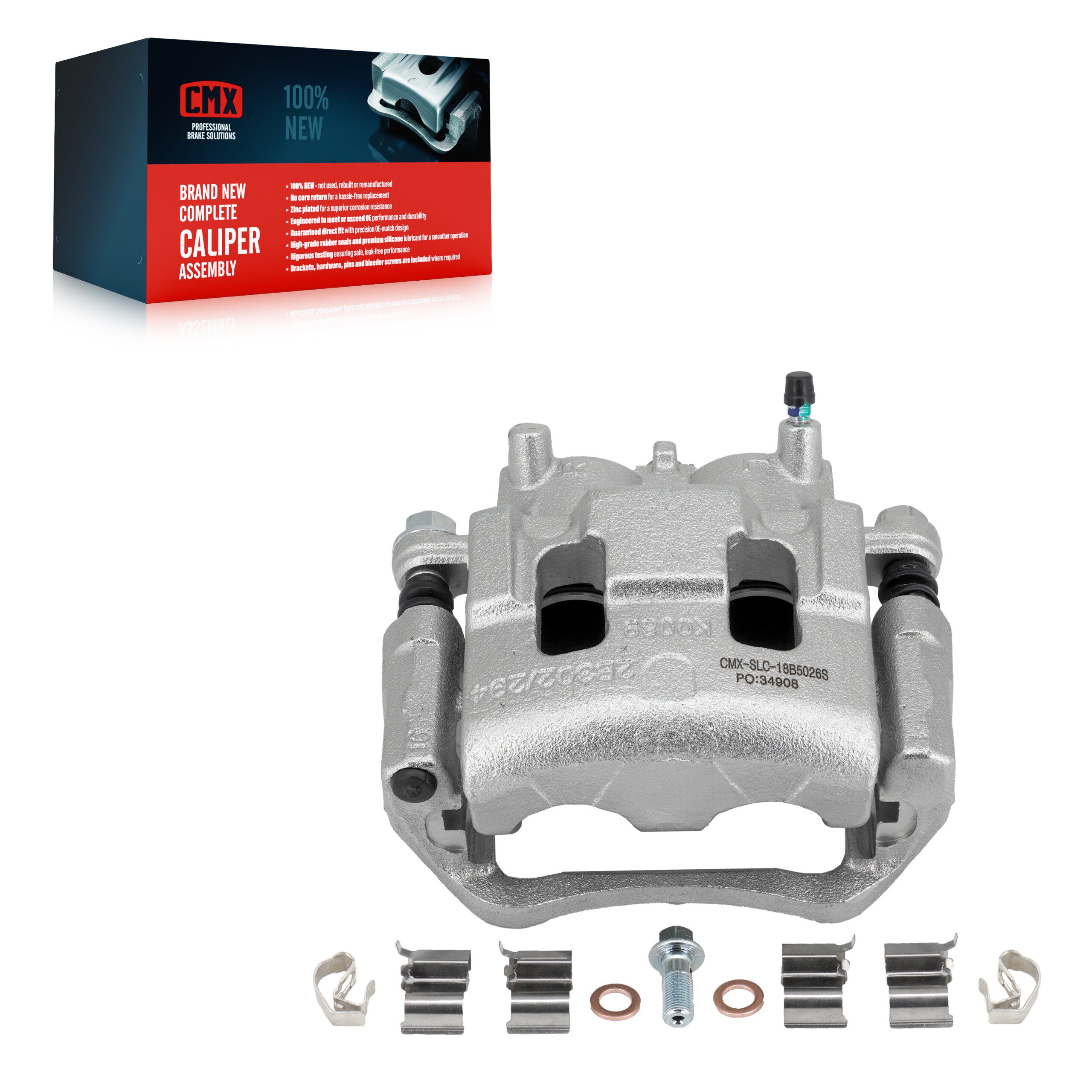 CMX SLC-18B5026S Disc Brake Caliper for 2007-2012 Ford Edge, Mazda CX-7 - Front Left