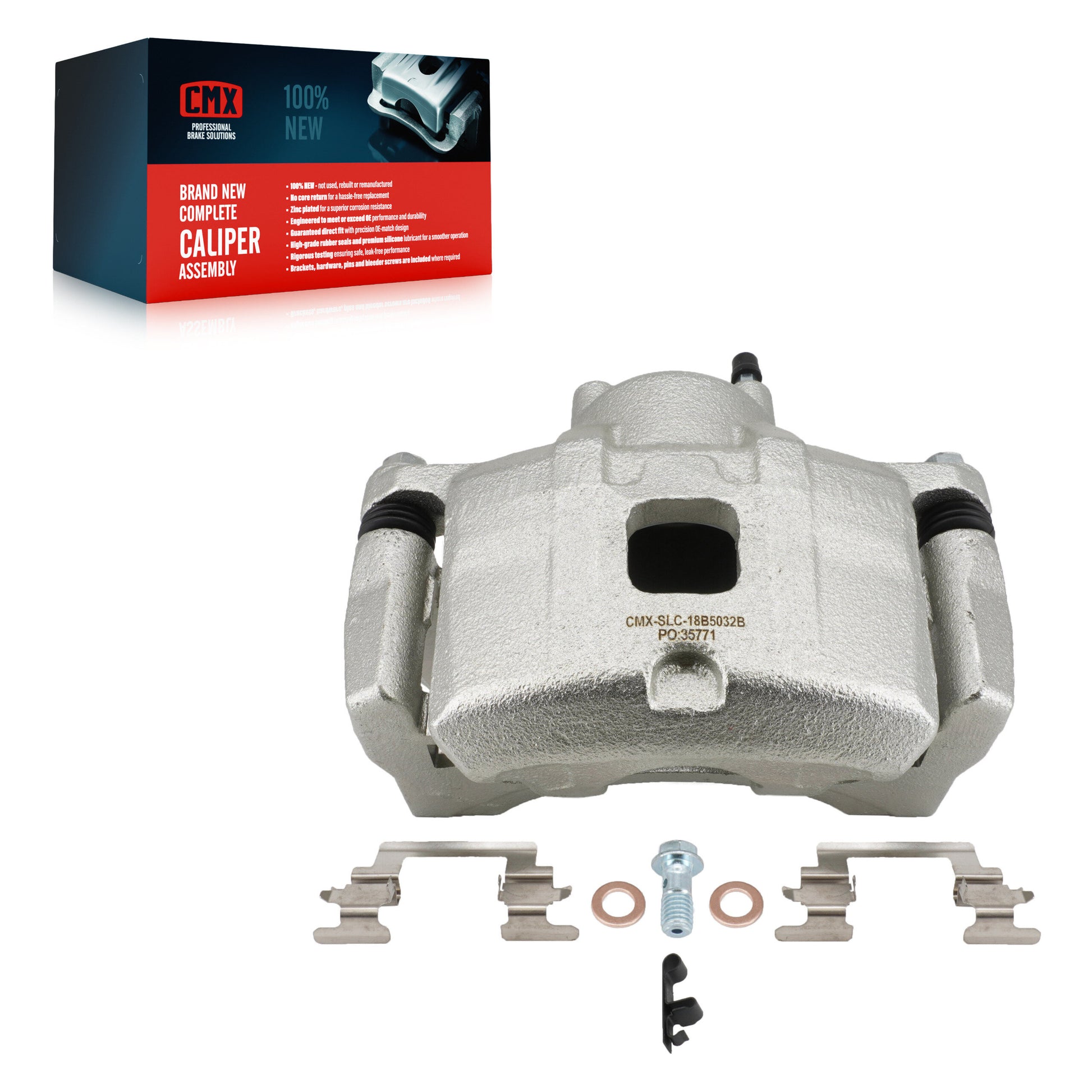 CMX SLC-18B5032B Disc Brake Caliper for 2007-2024 Mitsubishi Lancer, Mitsubishi Outlander Sport, Mitsubishi RVR - Front Left