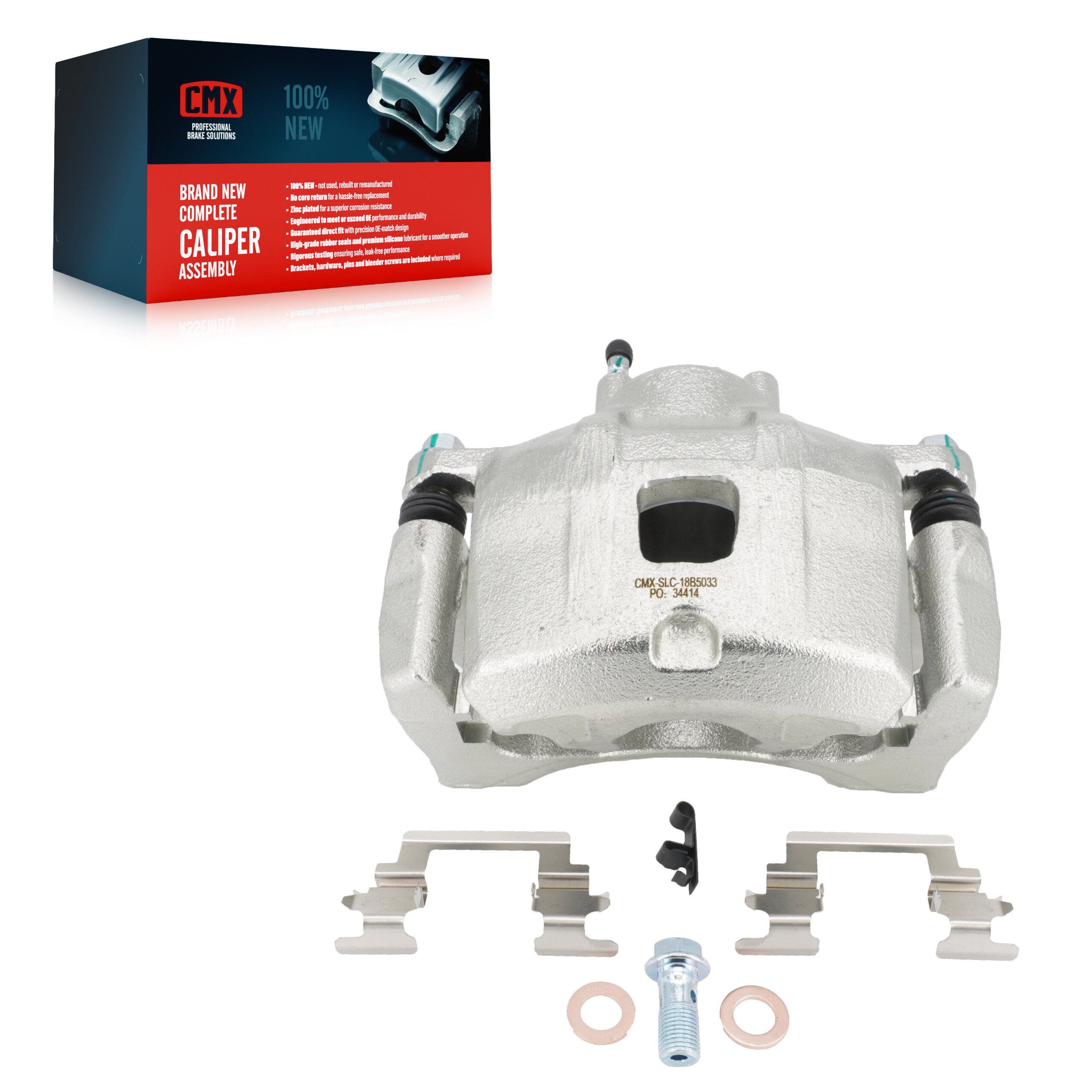 CMX SLC-18B5033 Disc Brake Caliper for 2007-2017 Jeep Compass, Chrysler 200, Dodge Avenger - Front Right
