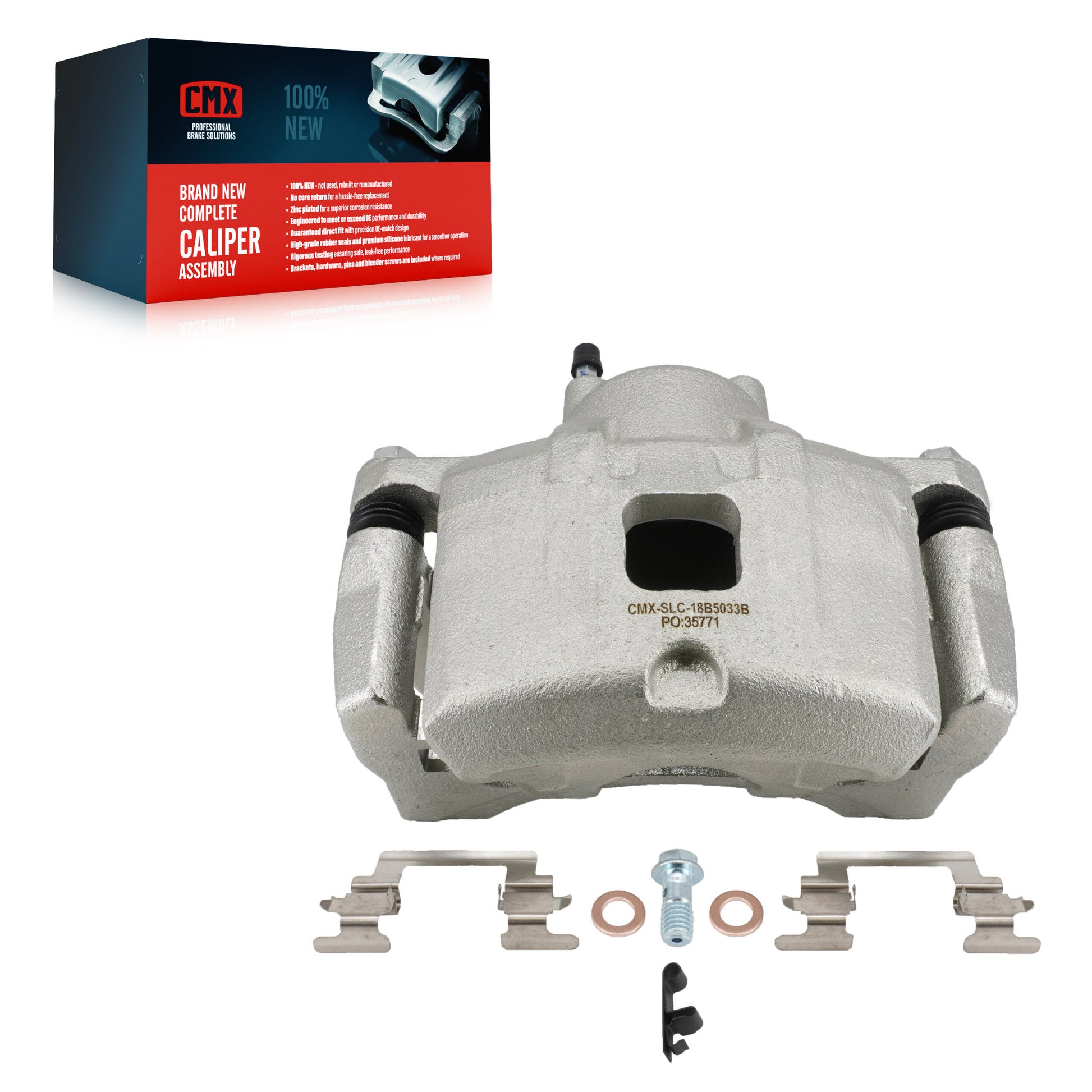 CMX SLC-18B5033B Disc Brake Caliper for 2007-2024 Mitsubishi Lancer, Mitsubishi Outlander Sport, Mitsubishi RVR - Front Right