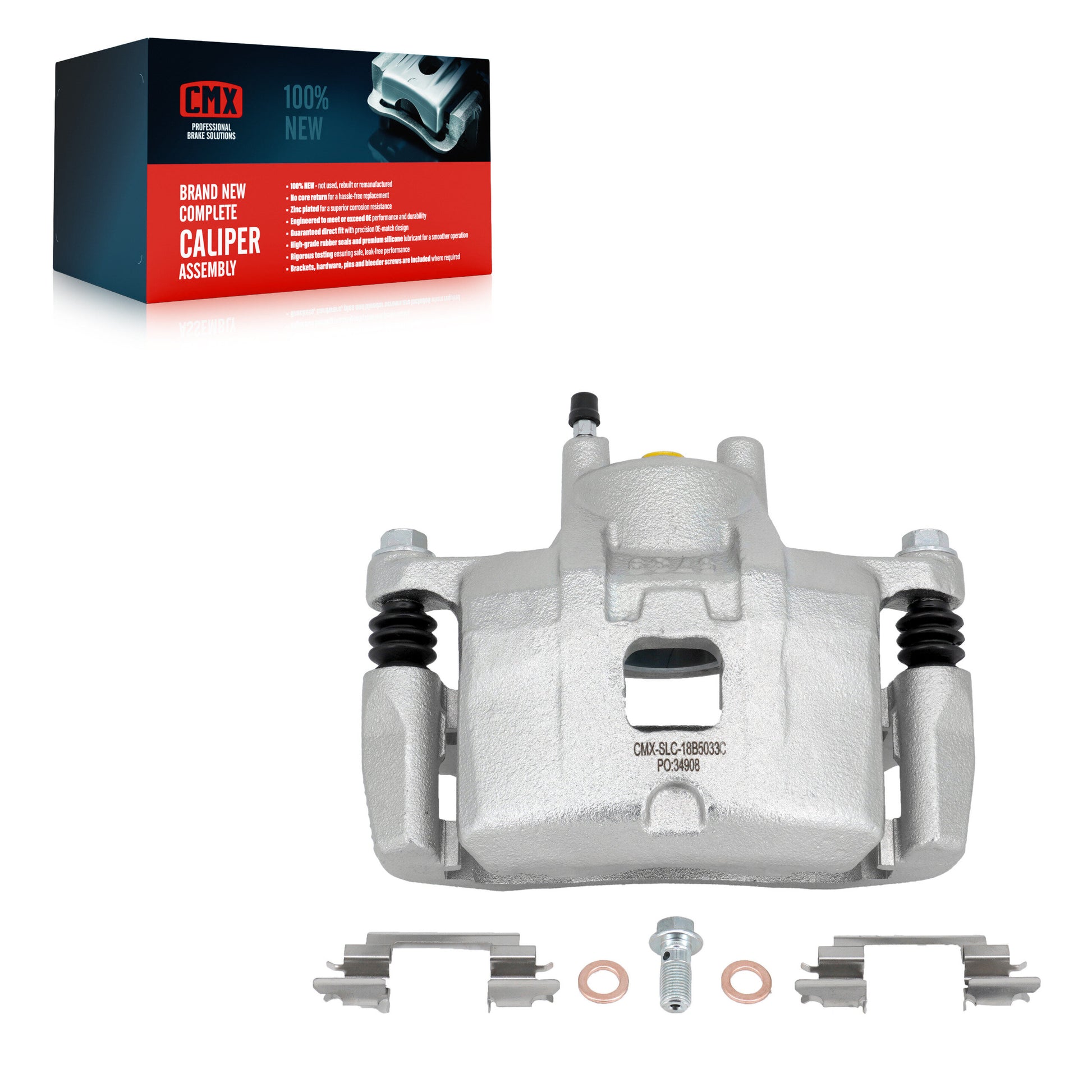 CMX SLC-18B5033C Disc Brake Caliper for 2008-2017 Mitsubishi Lancer - Front Right