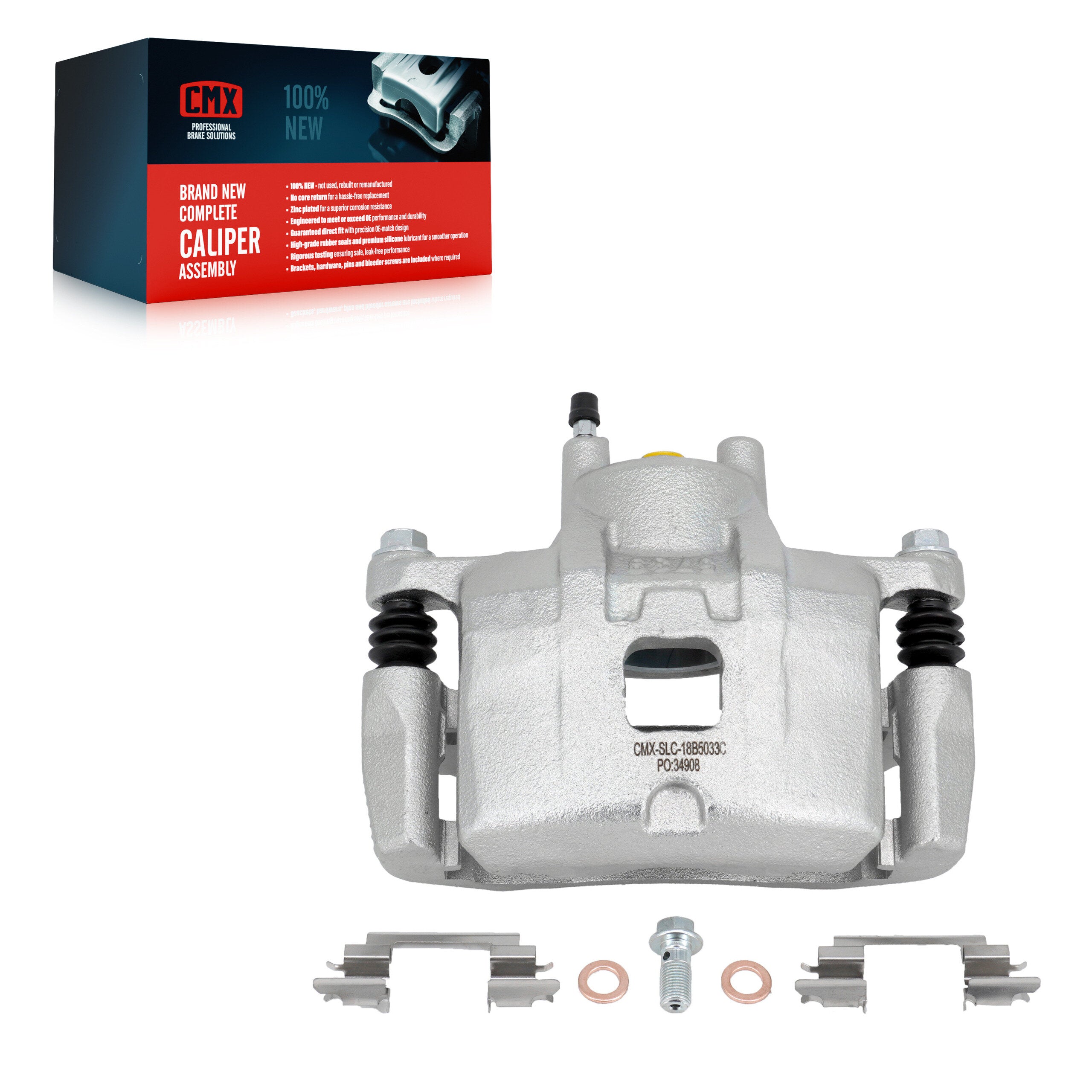 CMX SLC-18B5033C Disc Brake Caliper for 2008-2017 Mitsubishi Lancer - Front Right