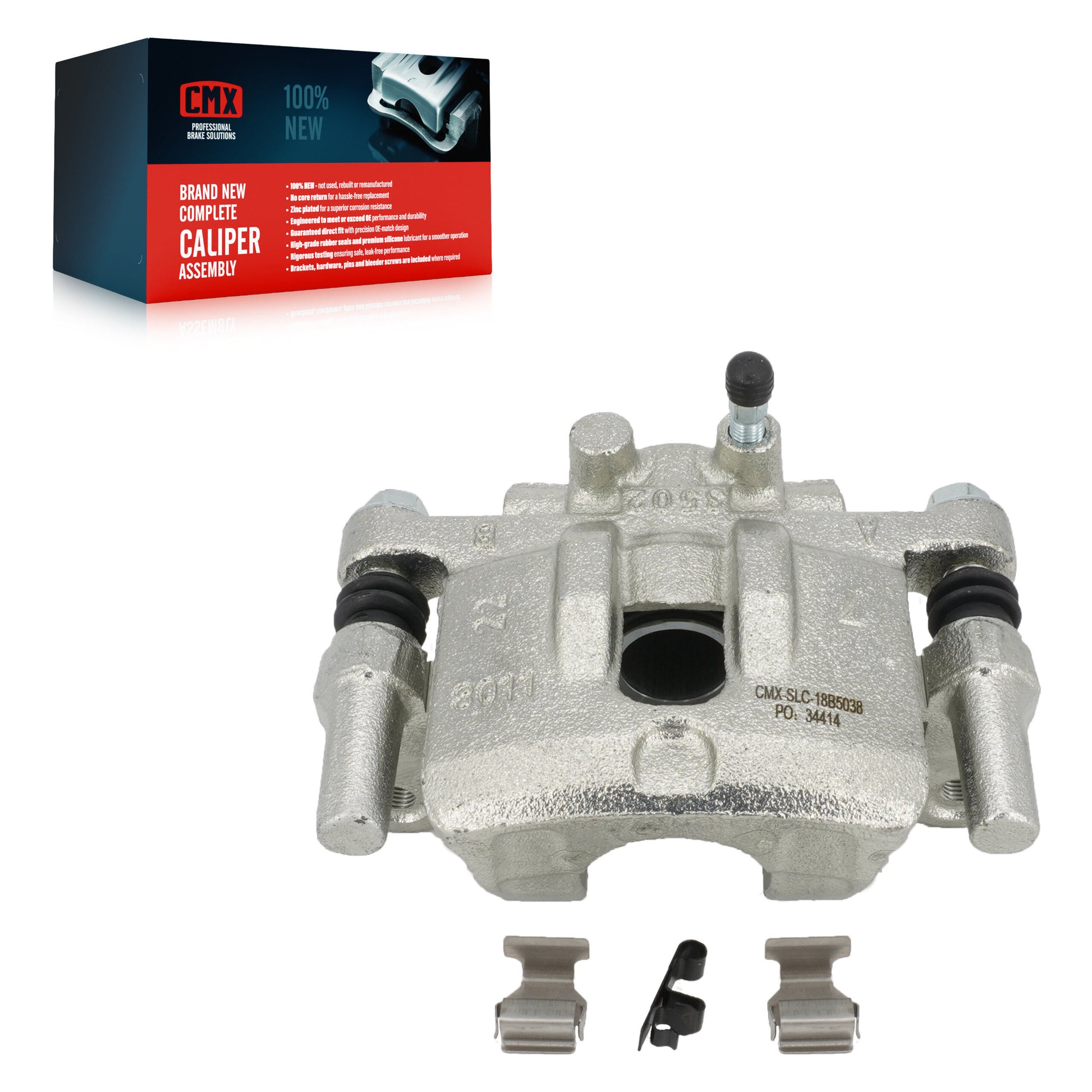 CMX SLC-18B5038 Disc Brake Caliper for 2007-2017 Jeep Compass, Mitsubishi Lancer, Chrysler 200 - Rear Right