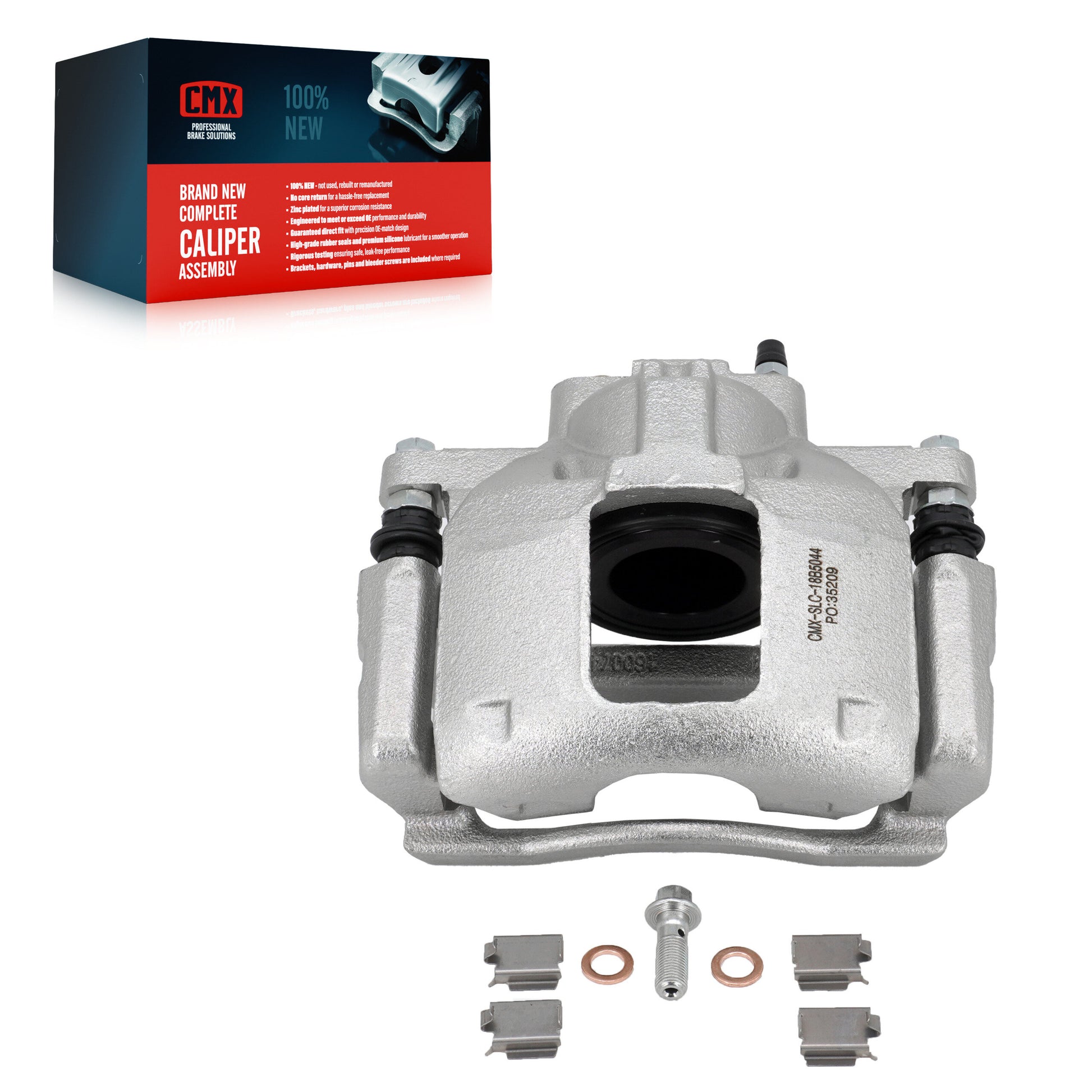 CMX SLC-18B5044 Disc Brake Caliper for 2007-2018 Jeep Wrangler JK, Jeep Wrangler, Dodge Journey - Front Right, Front Left