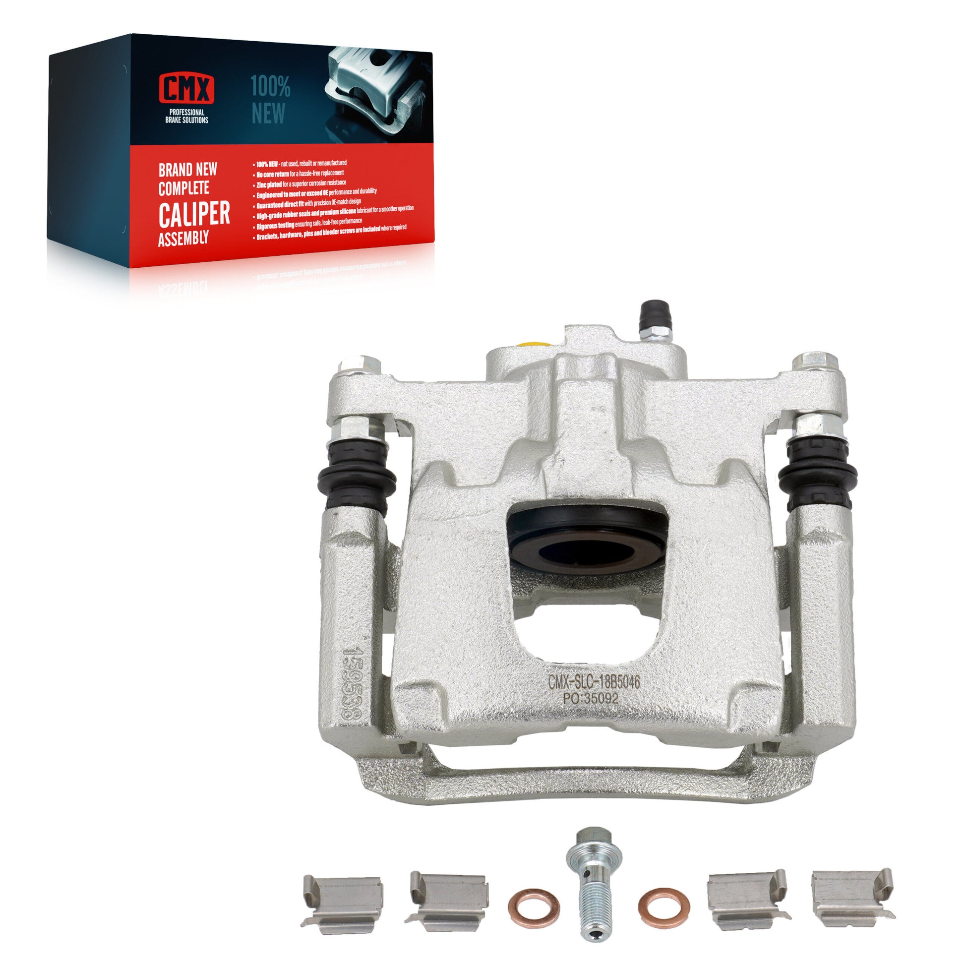 CMX SLC-18B5046 Disc Brake Caliper for 2007-2018 Jeep Wrangler JK, Jeep Liberty, Dodge Nitro - Rear Right, Rear Left