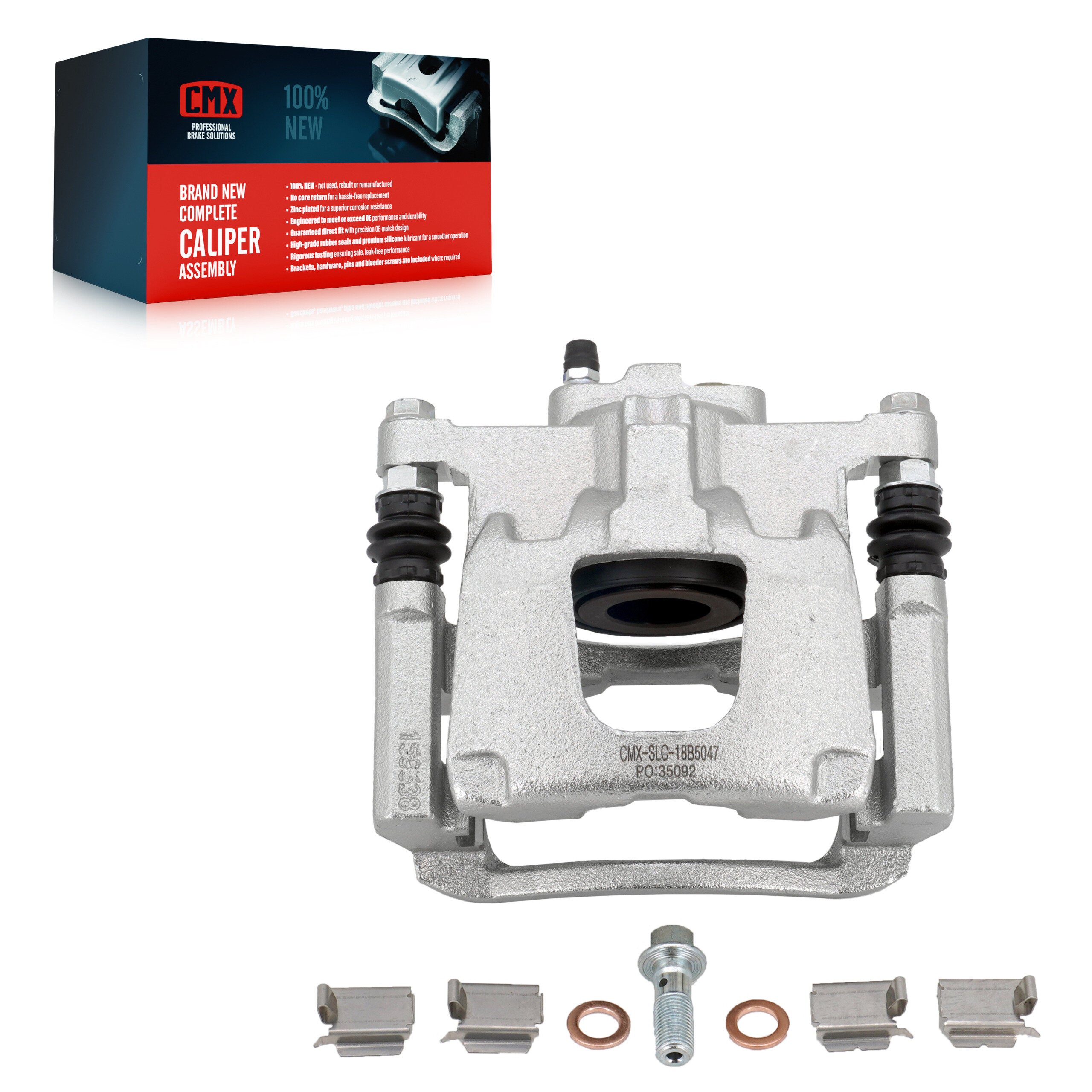 CMX SLC-18B5047 Disc Brake Caliper for 2007-2018 Jeep Wrangler JK, Jeep Liberty, Dodge Nitro - Rear Left, Rear Right