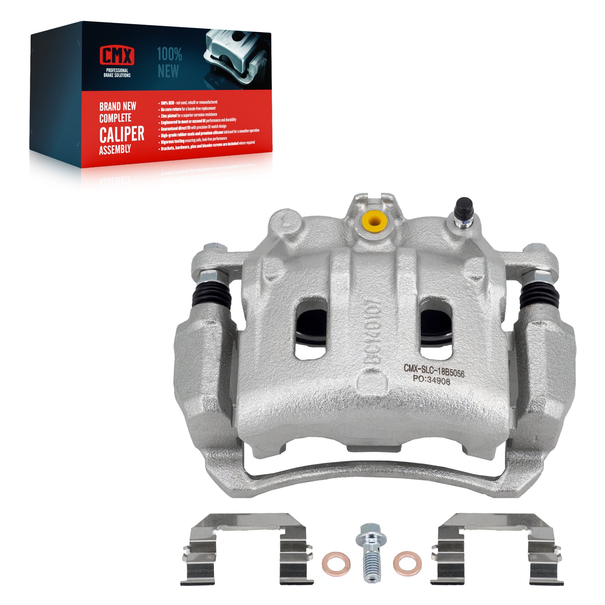 CMX SLC-18B5056 Disc Brake Caliper for 2007-2015 Chevrolet Captiva Sport, Saturn Vue, Chevrolet Equinox - Front Left